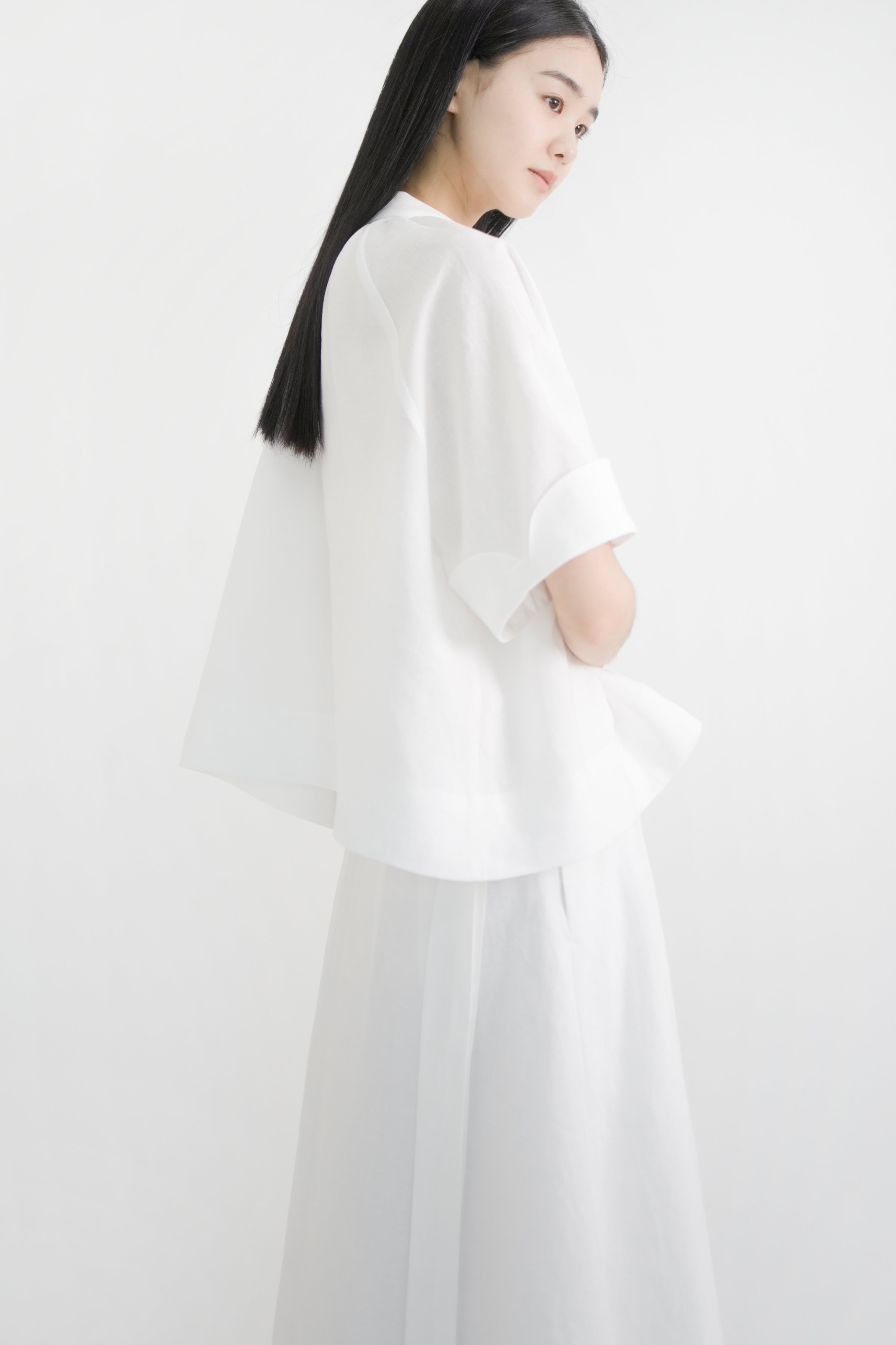 mori crop blouse