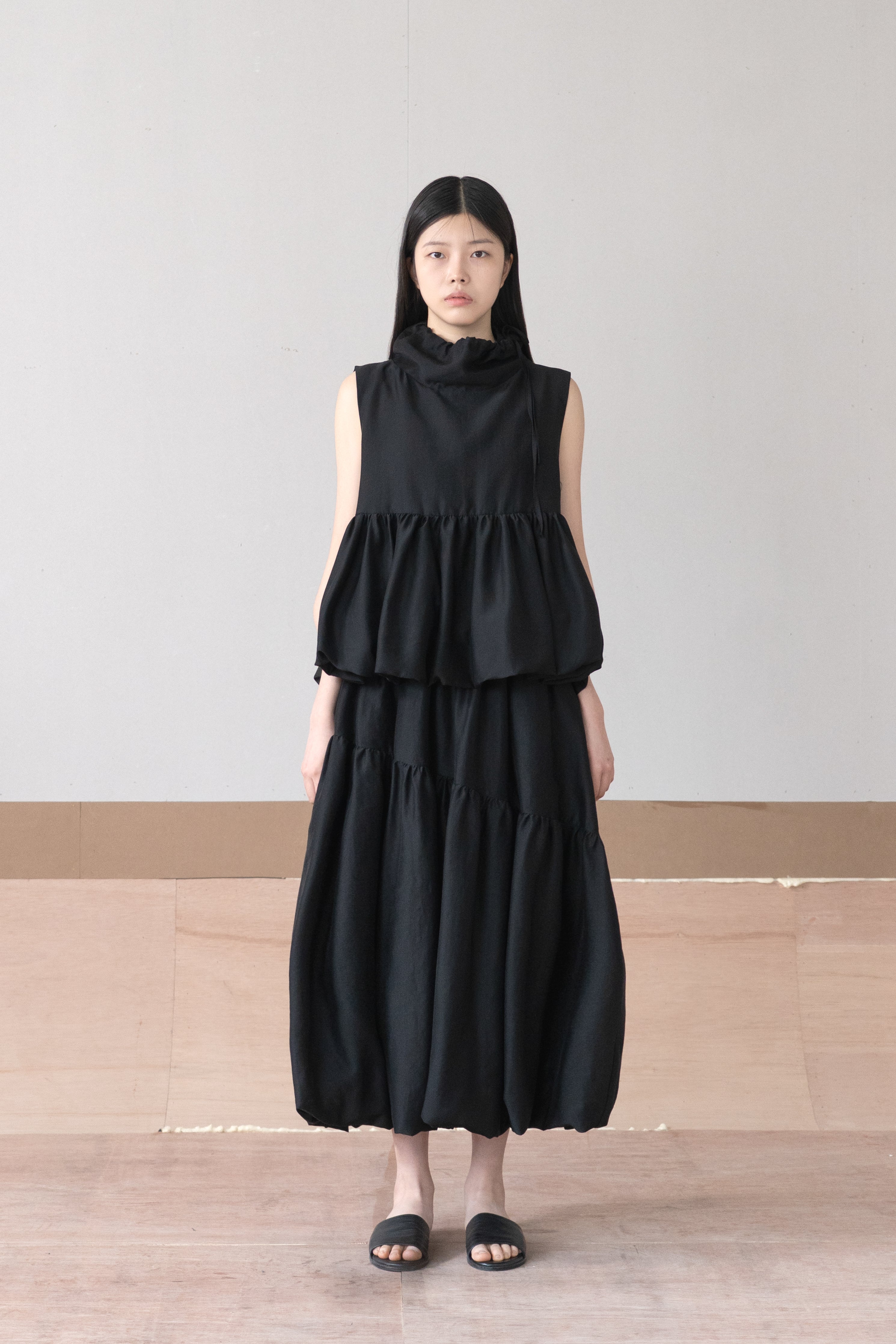 off neck moss vest