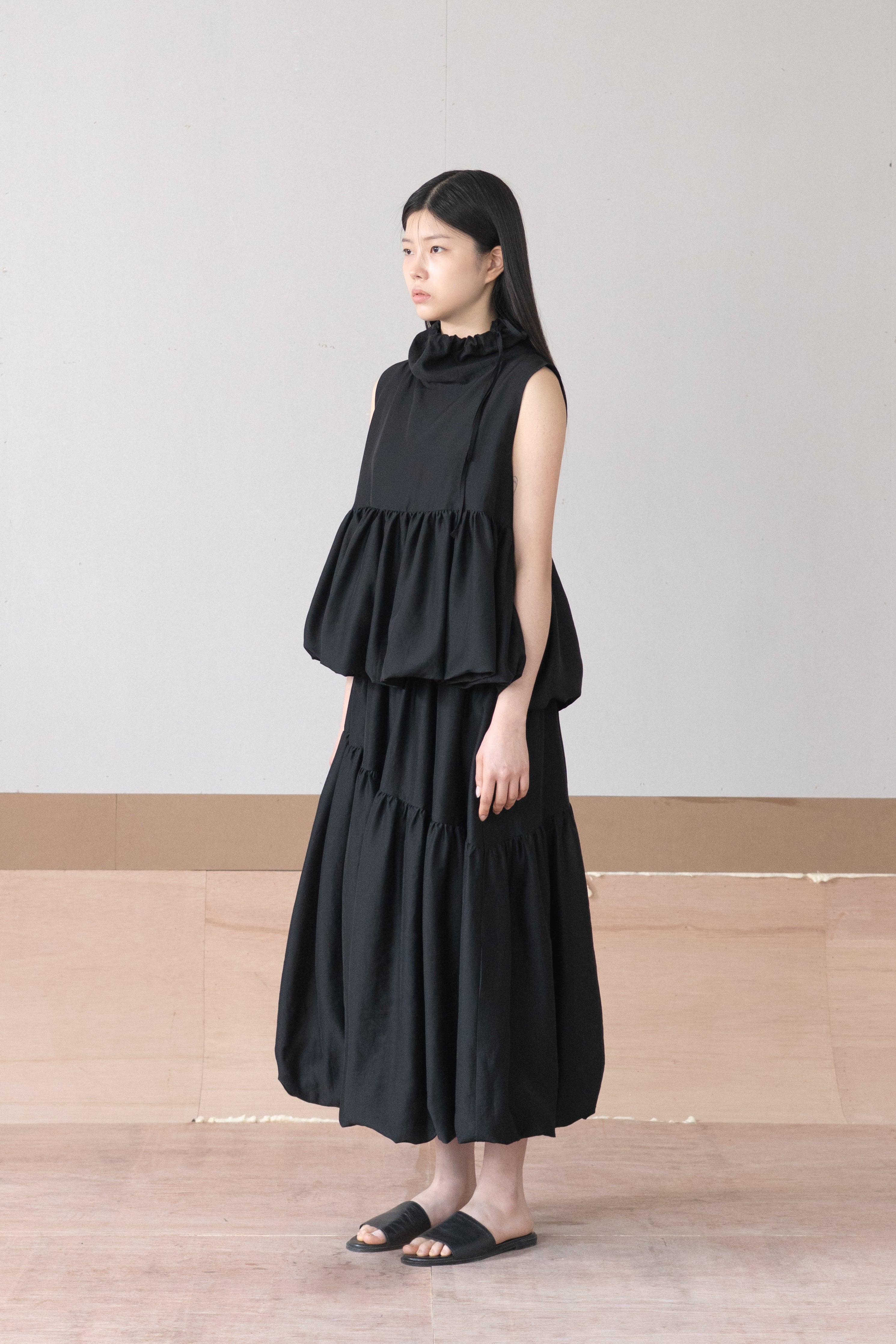 off neck moss vest
