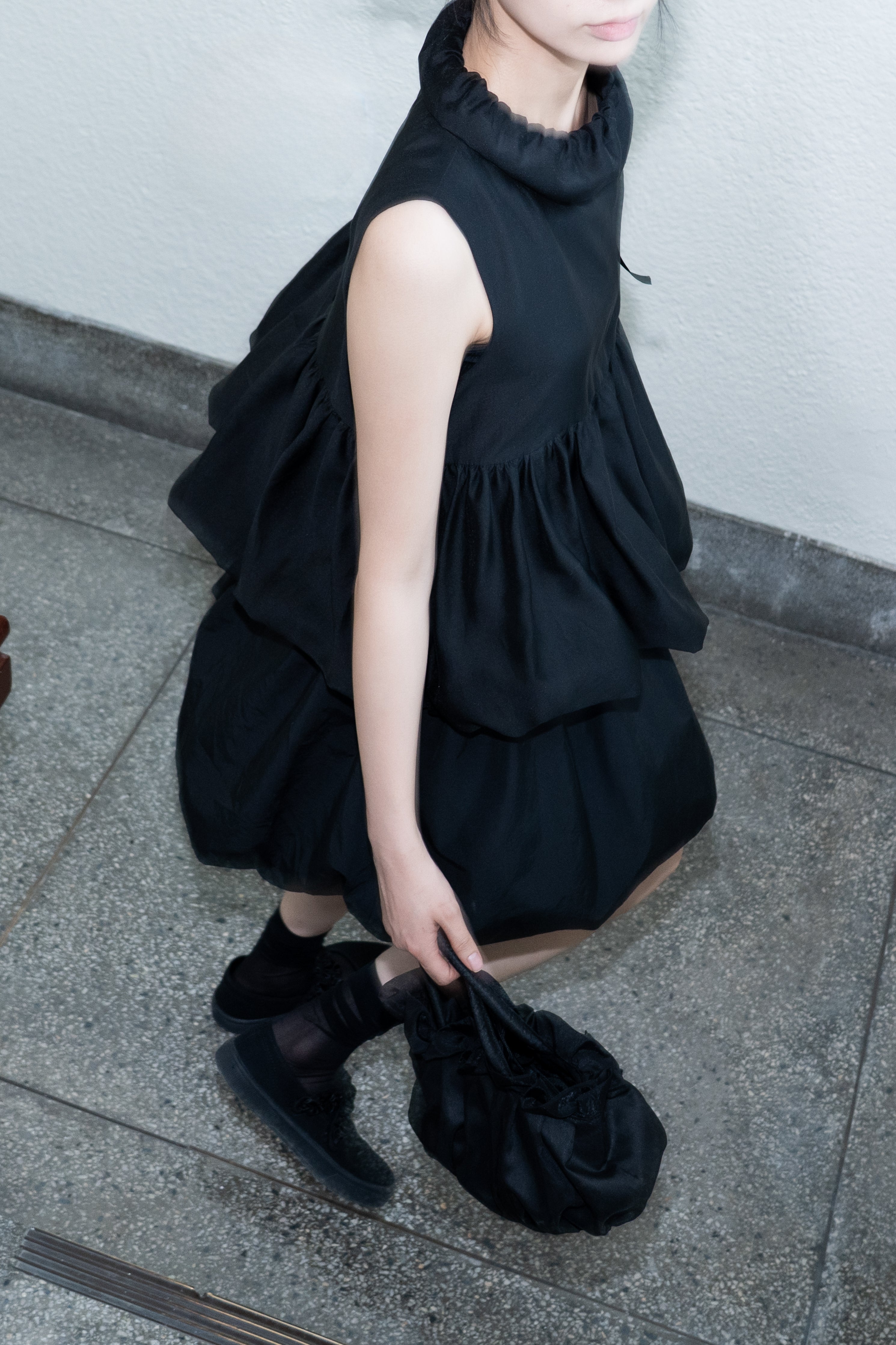 off neck moss vest