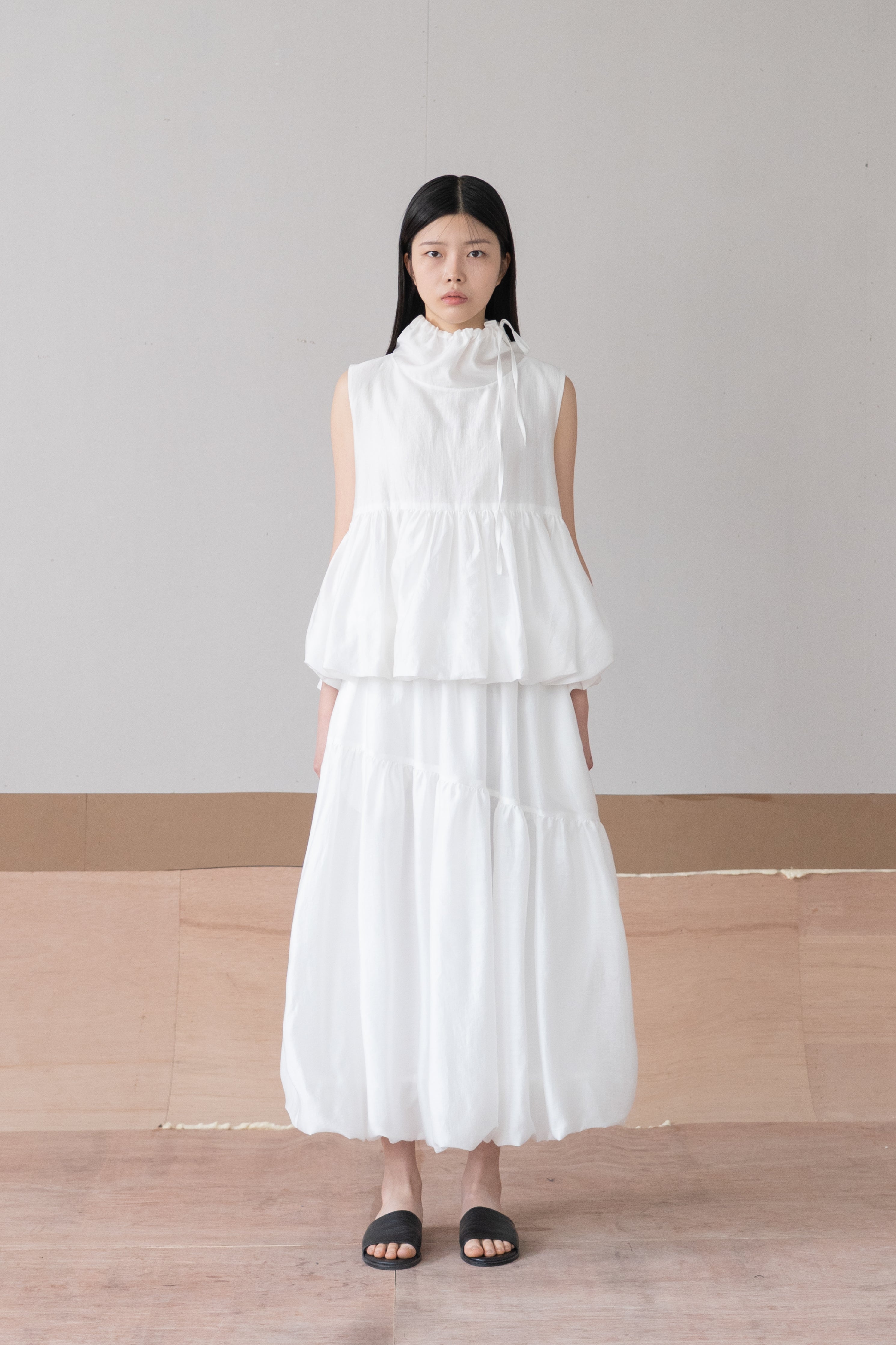 off neck moss vest