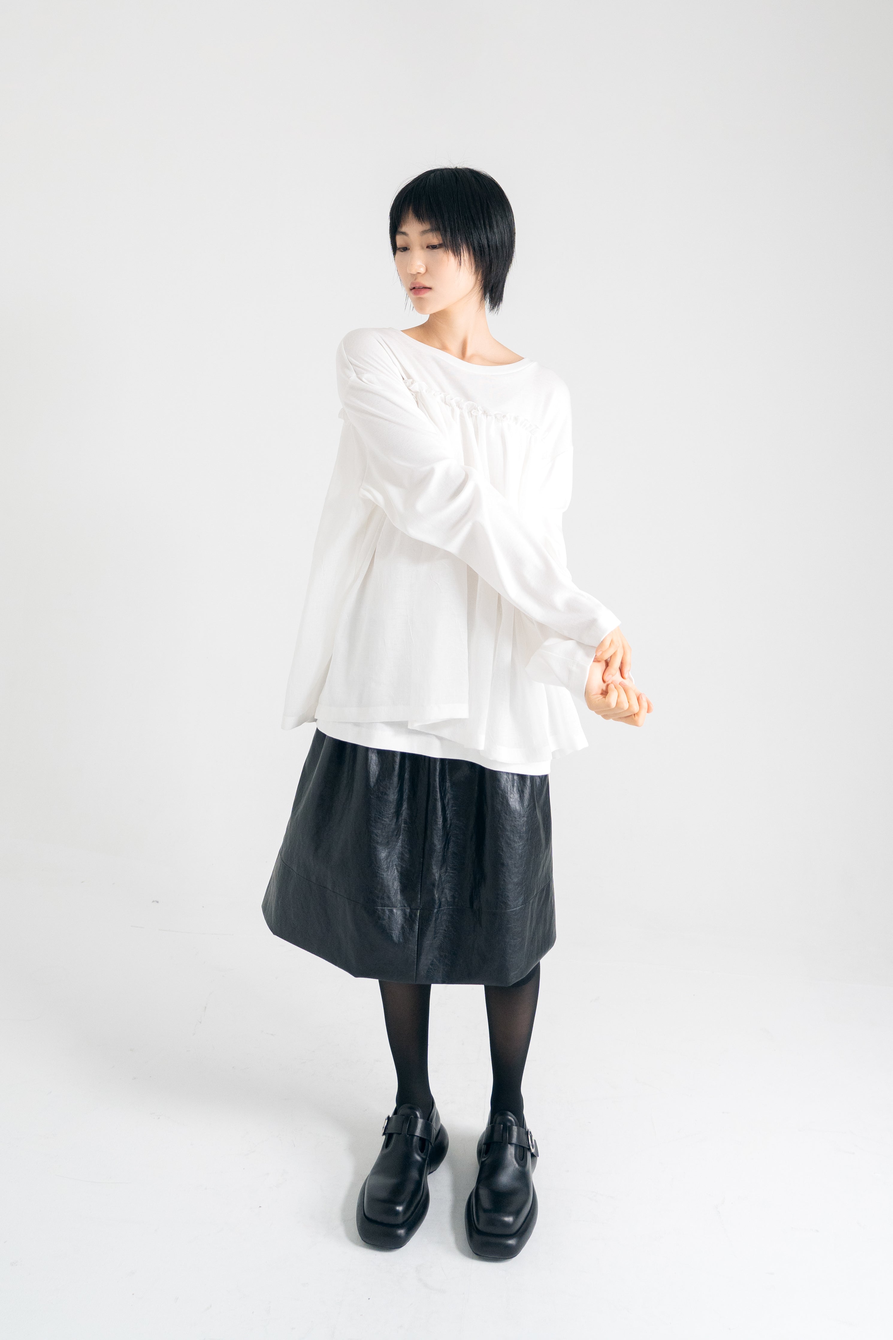 organza frill layer t shirt