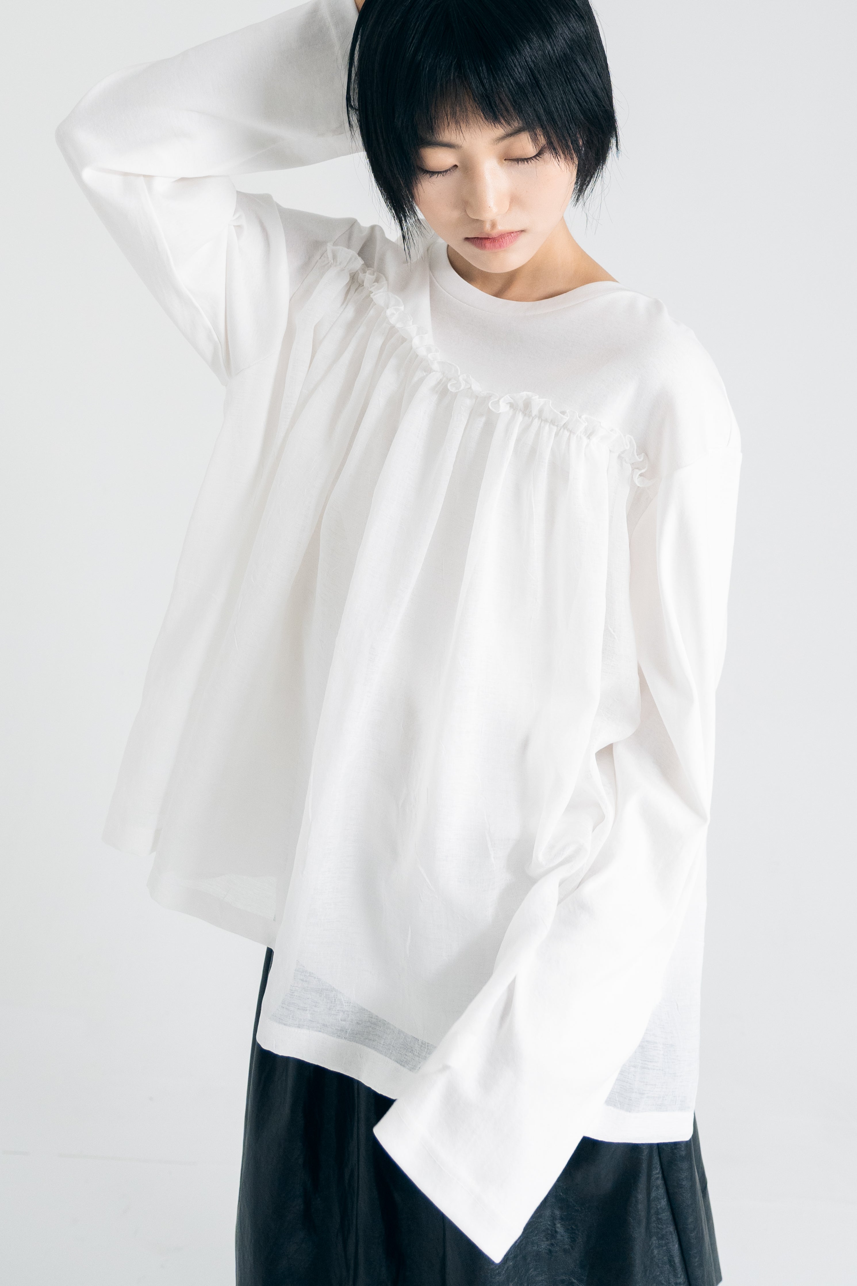 organza frill layer t shirt