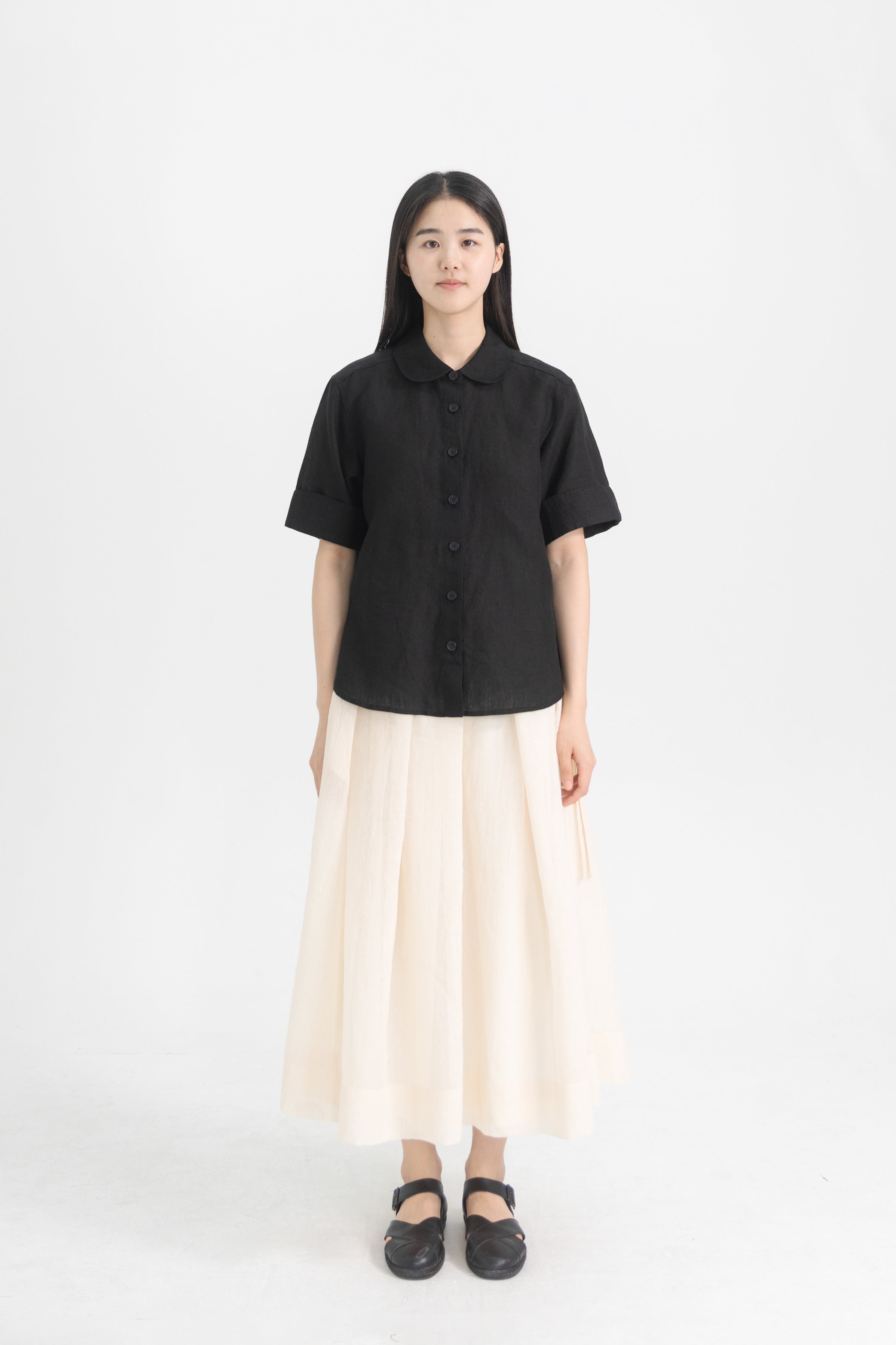 organza tuck skirt