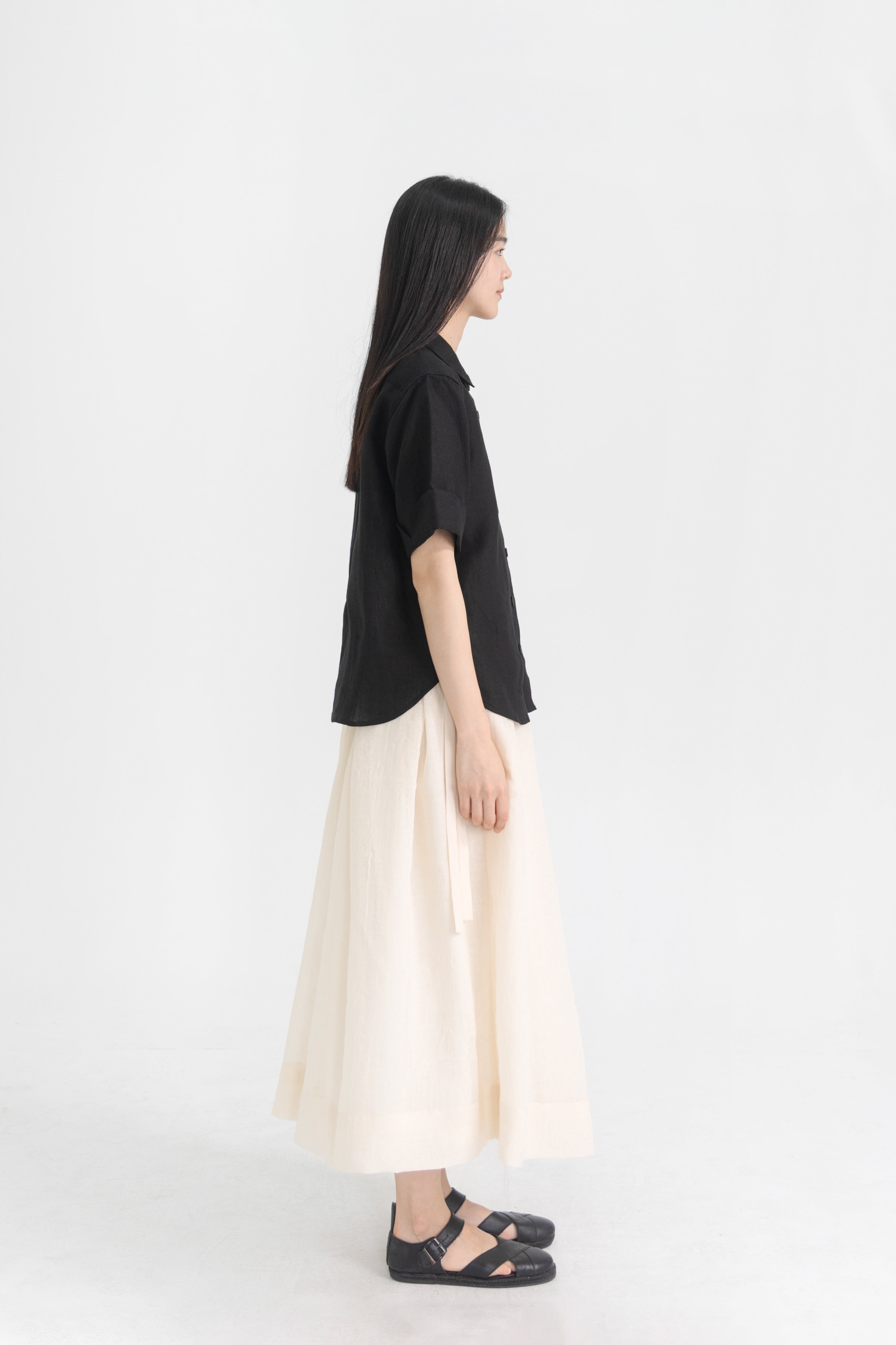 organza tuck skirt