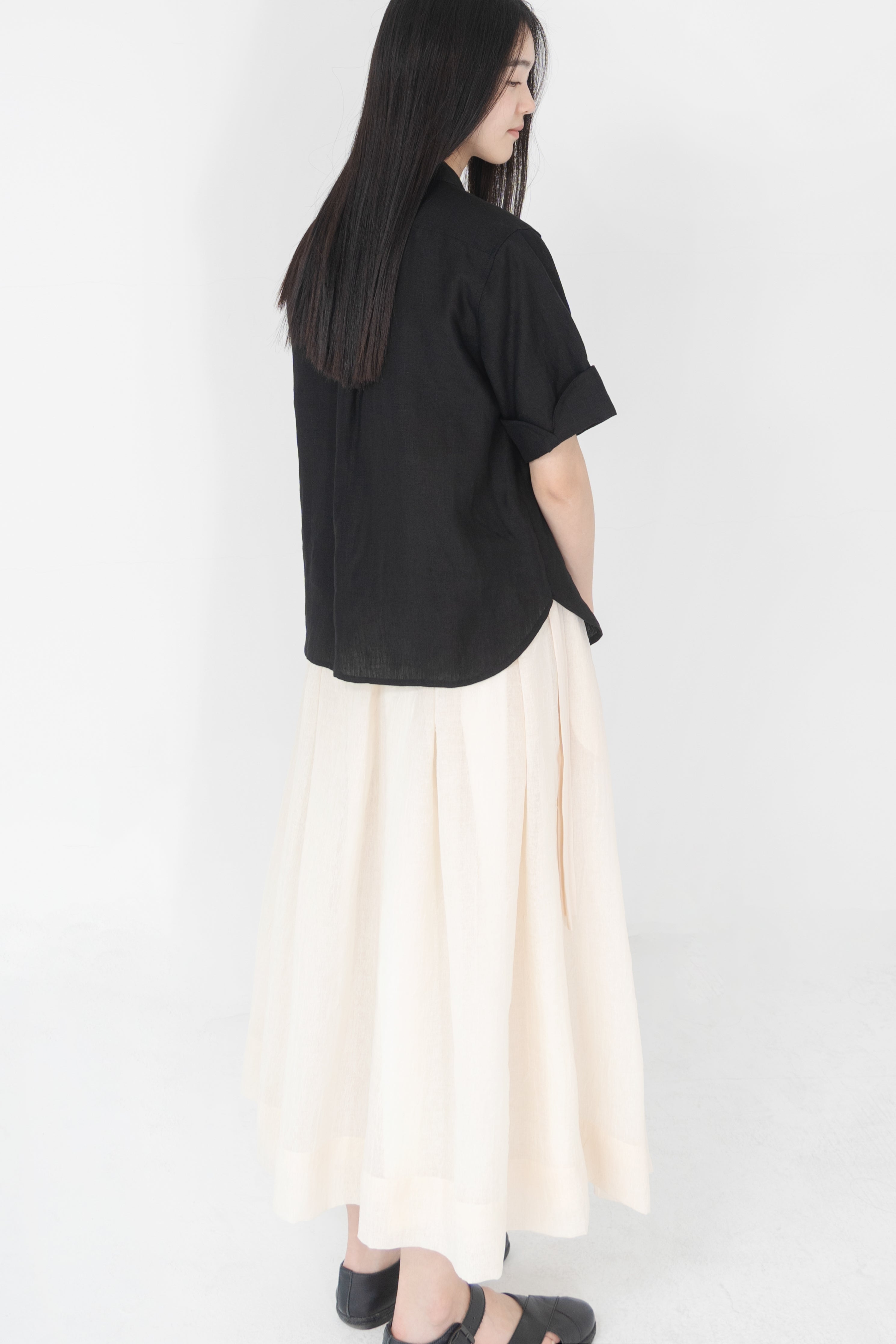 organza tuck skirt