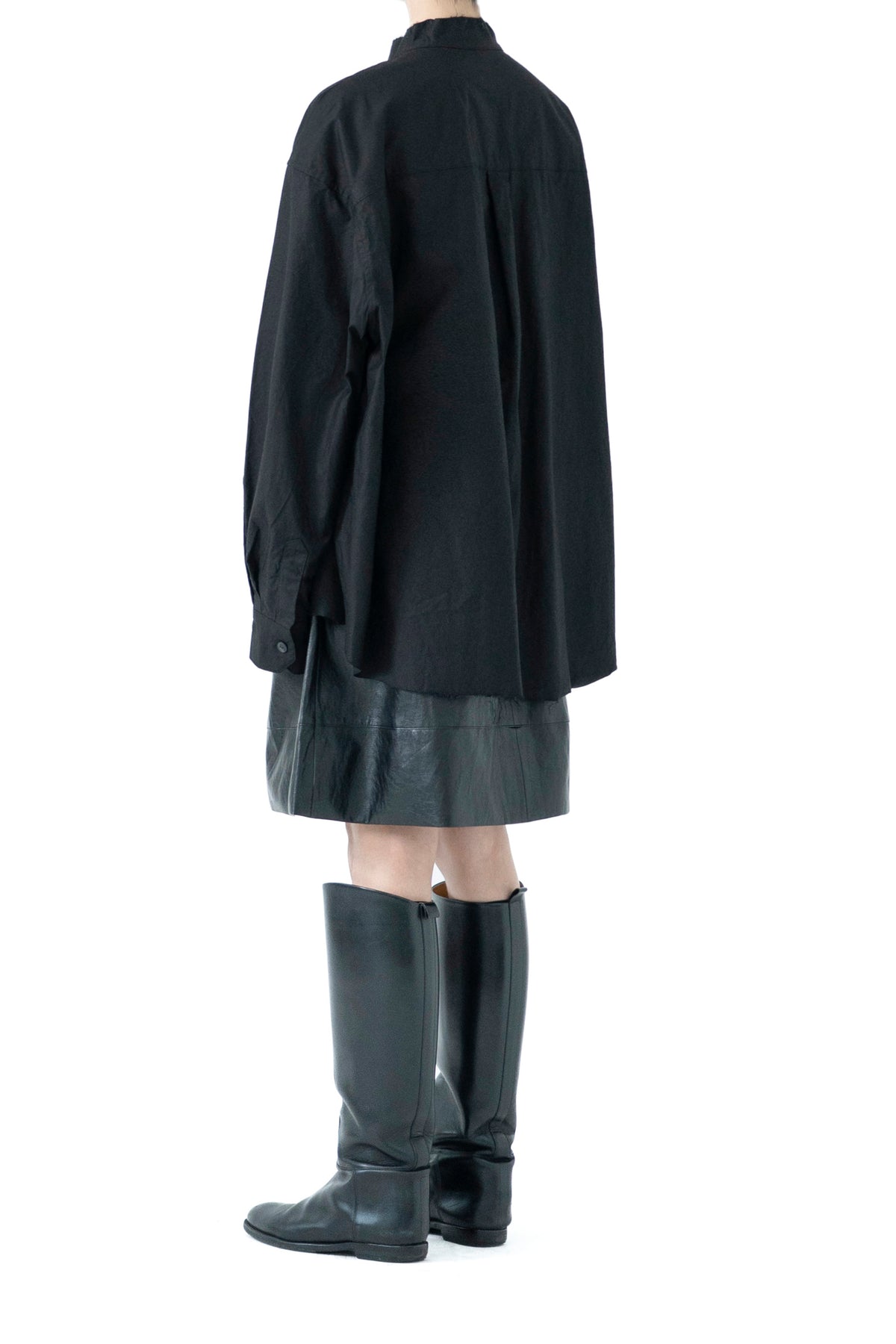 oxford mandarin collar shirt