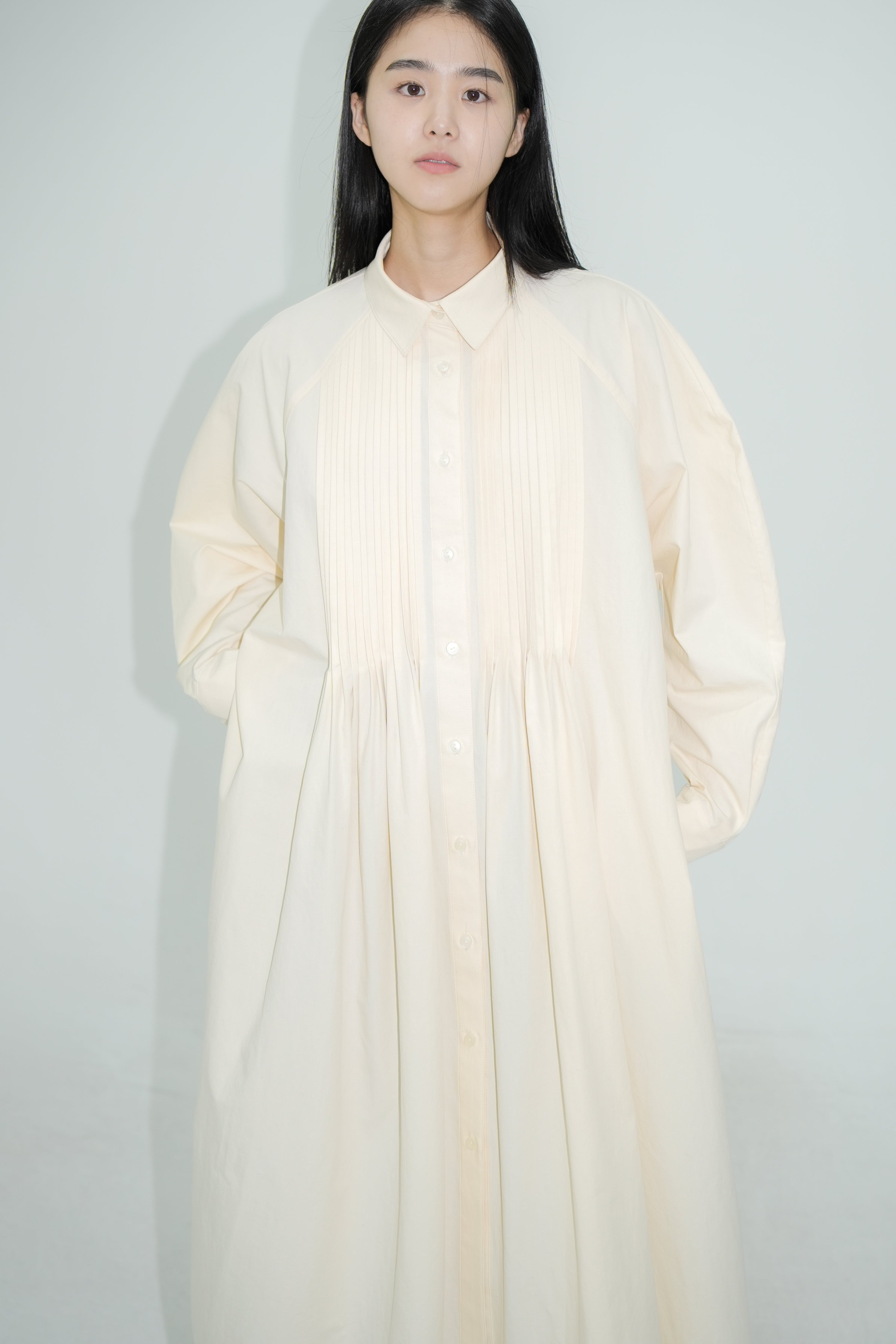pintuck shirt dress