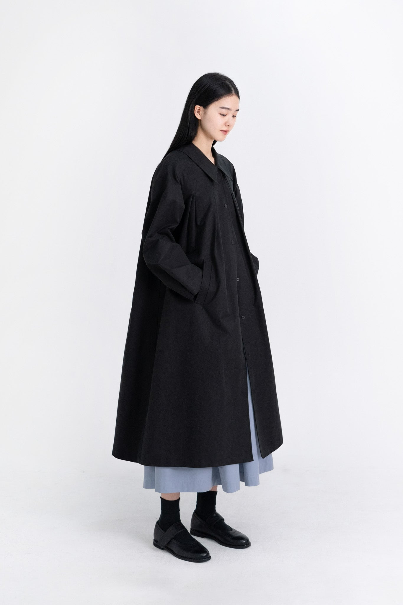 pleats annie trench coat