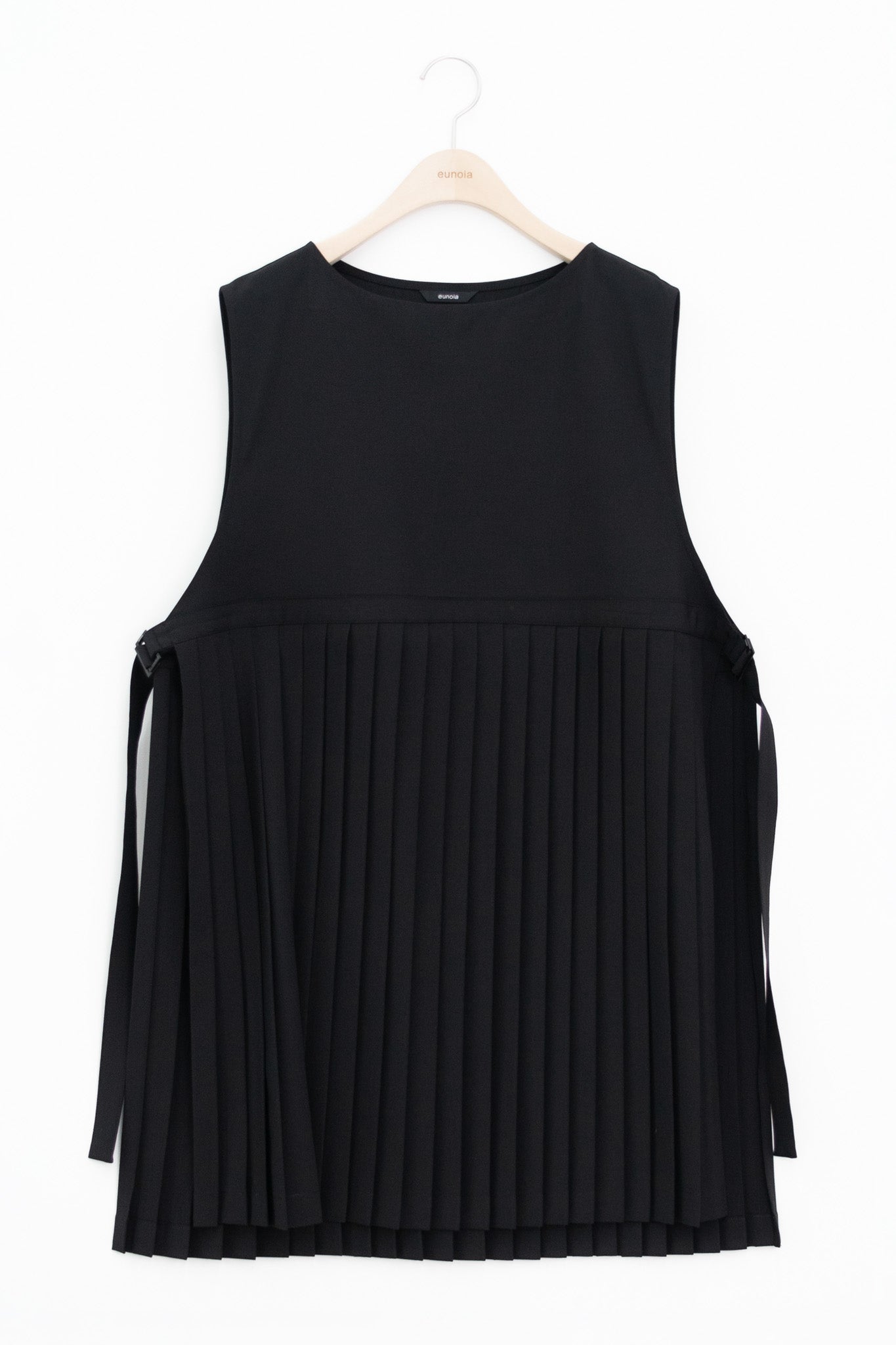 pleats wrap long vest