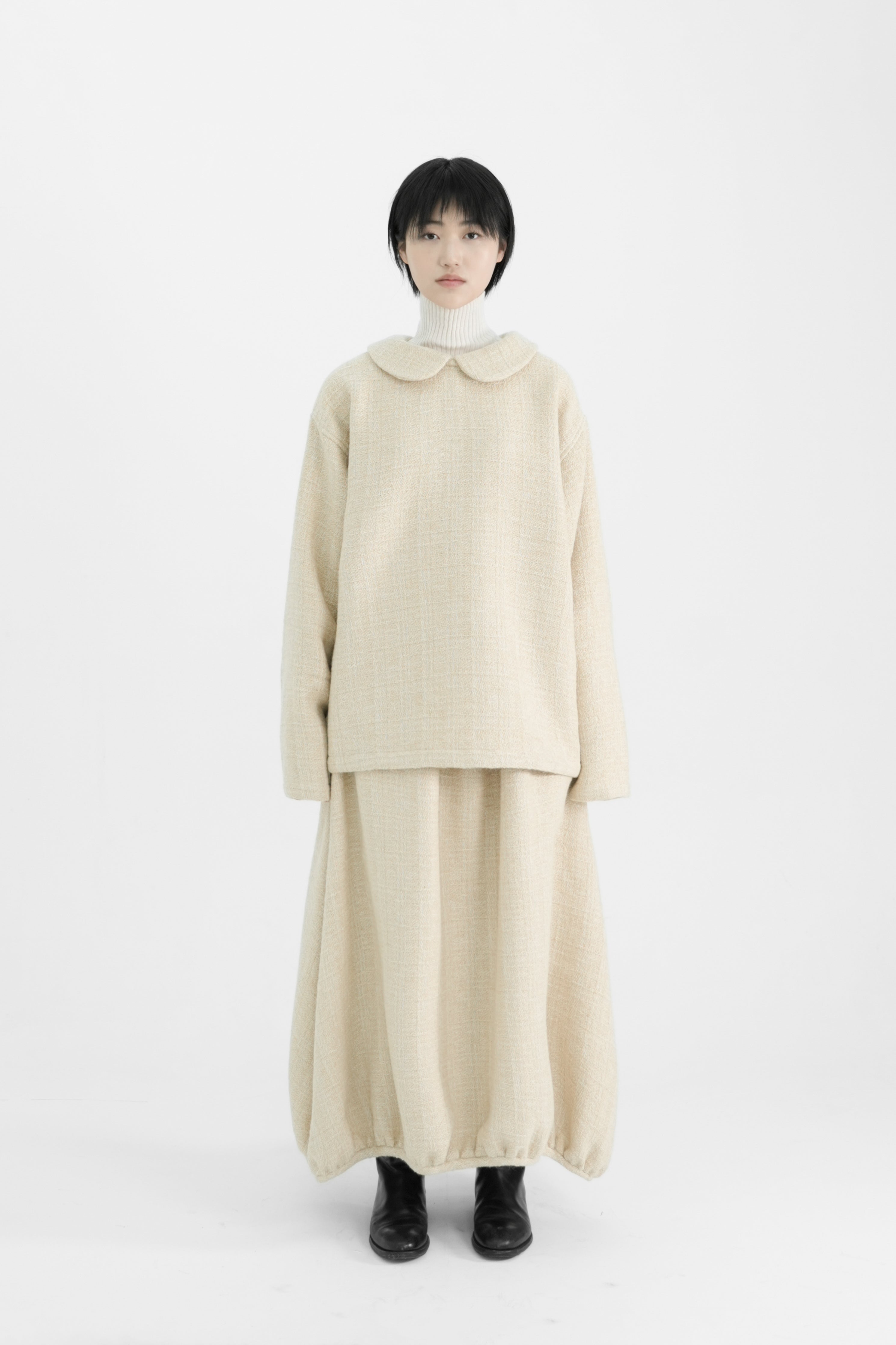 【STORE EXCLUSIVE】round collar knitted top