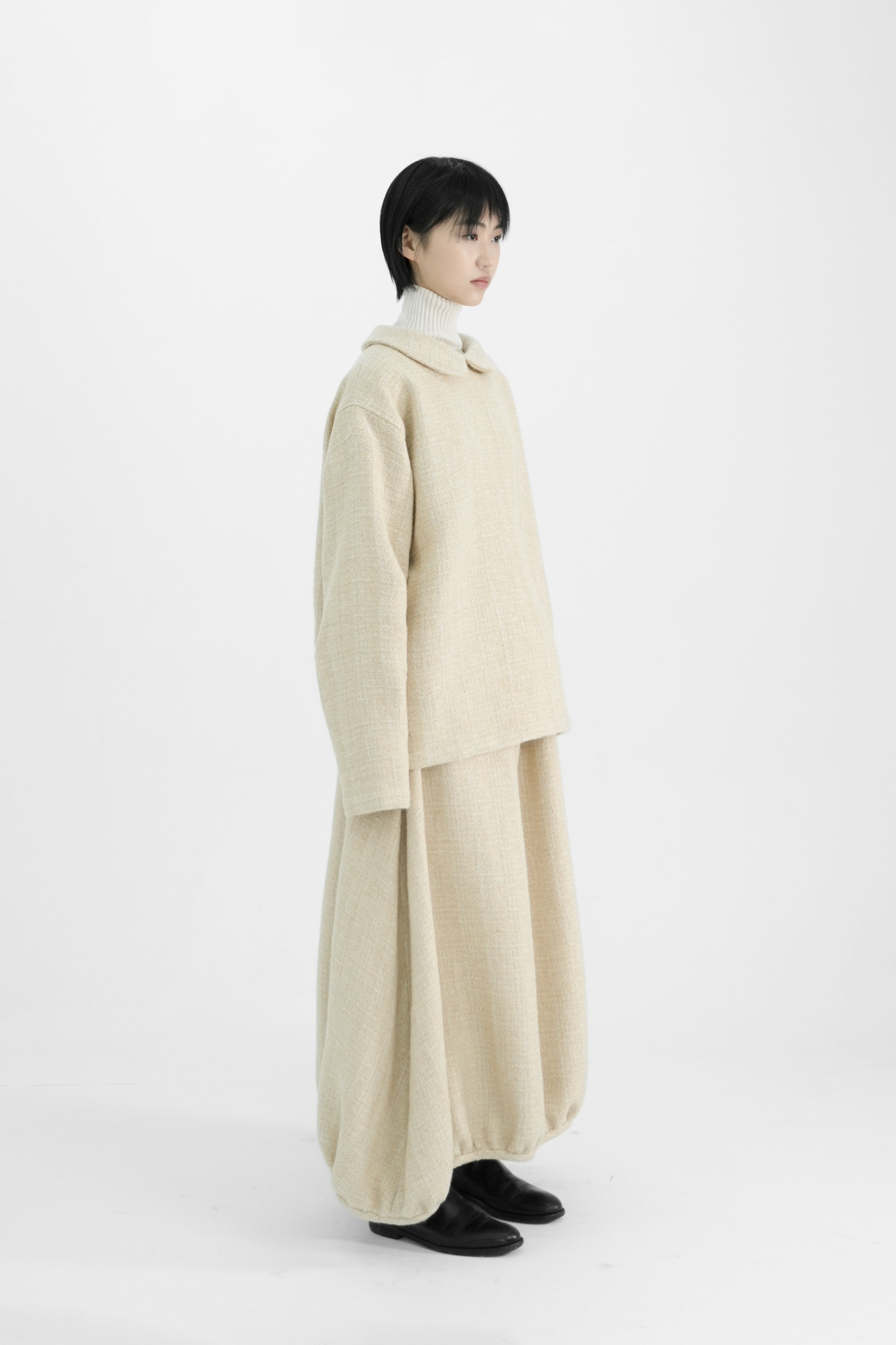 【STORE EXCLUSIVE】round collar knitted top