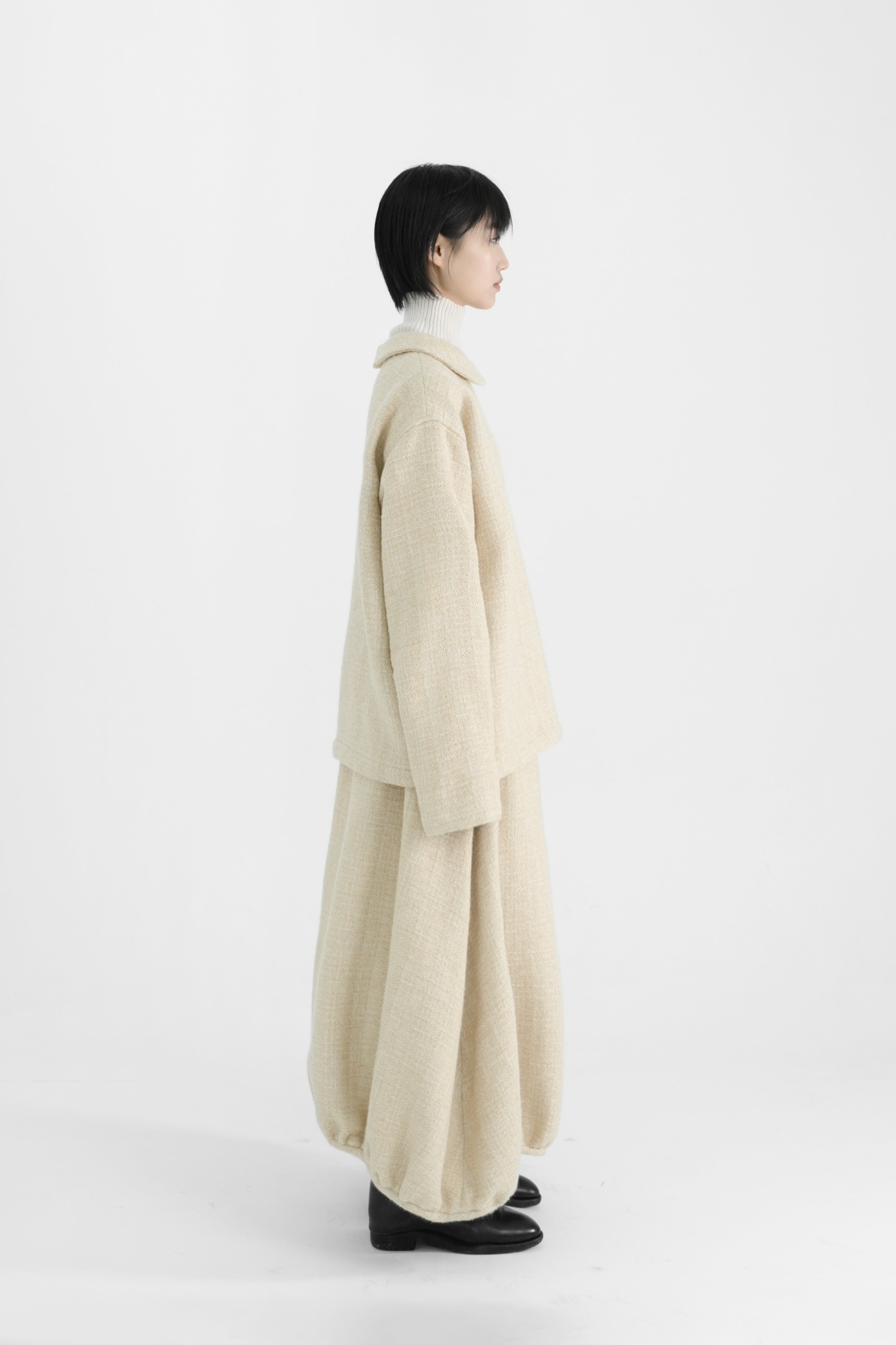 【STORE EXCLUSIVE】round collar knitted top