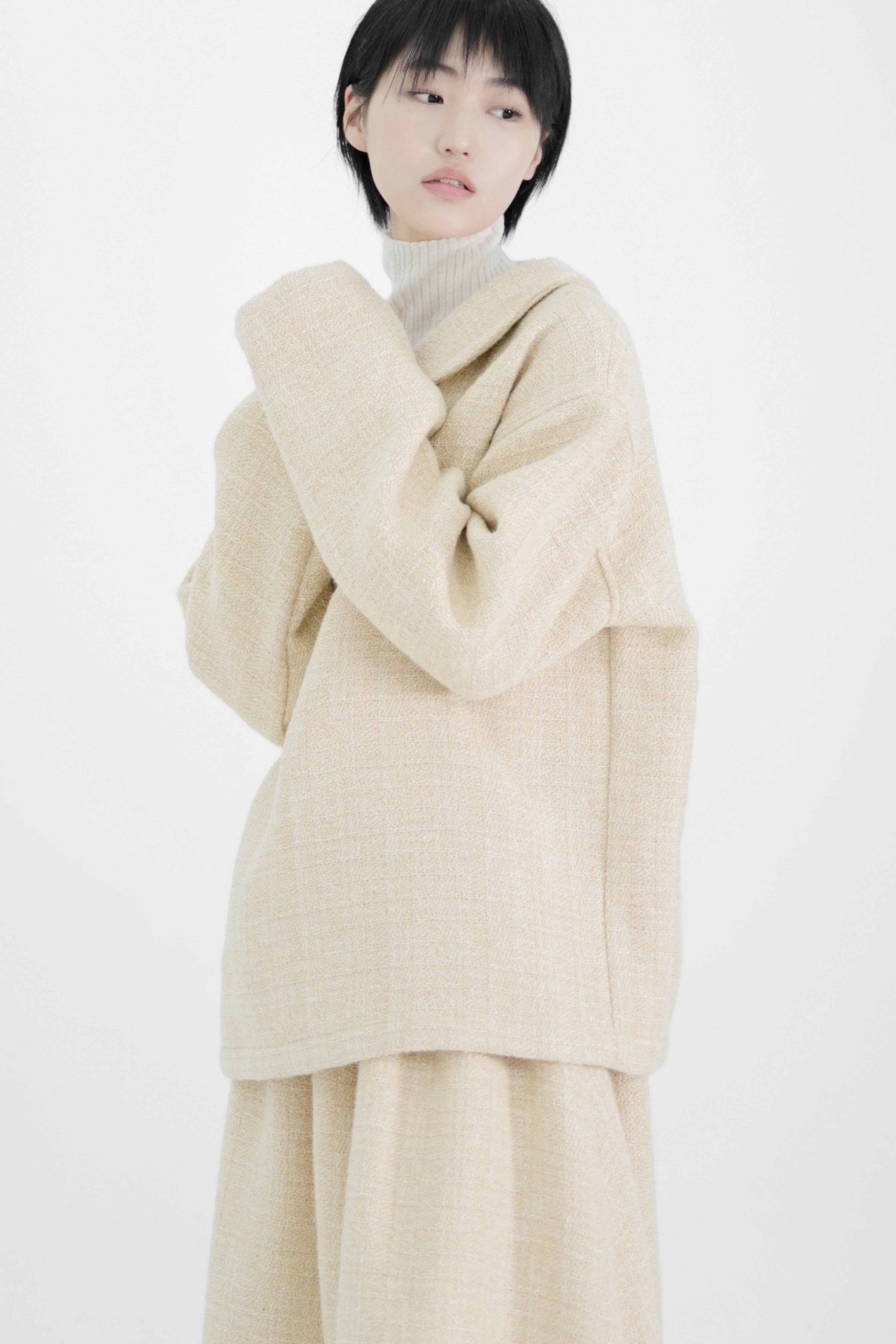 【STORE EXCLUSIVE】round collar knitted top