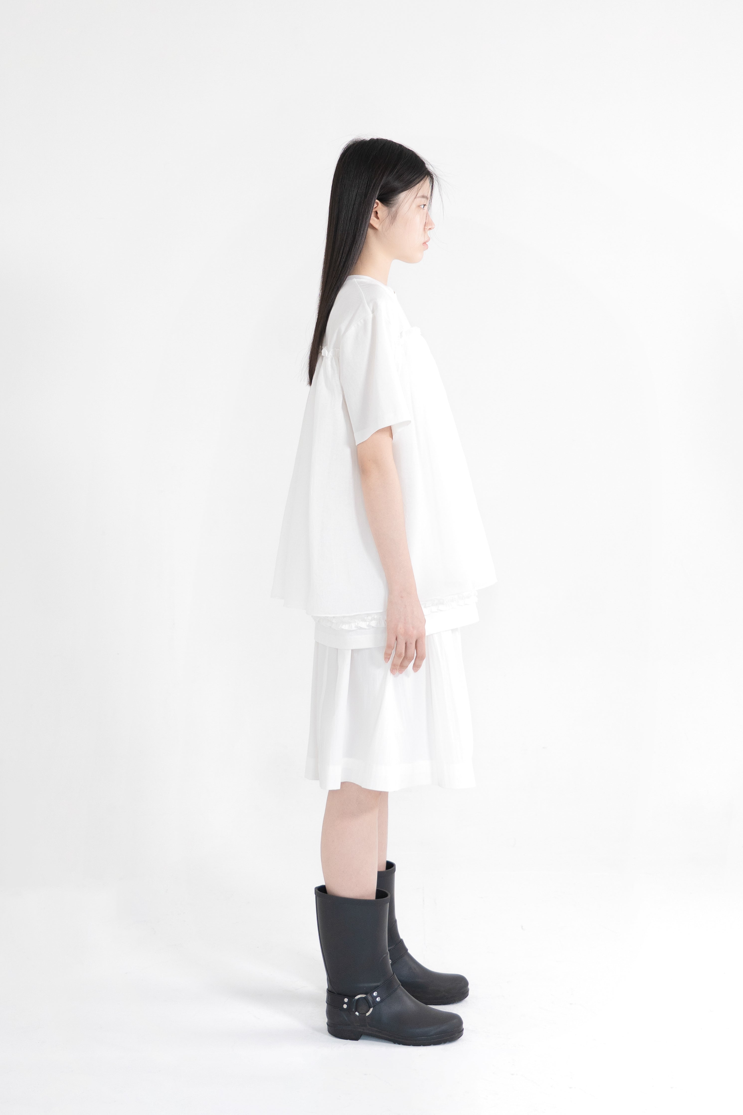 s/s organza layer t shirt