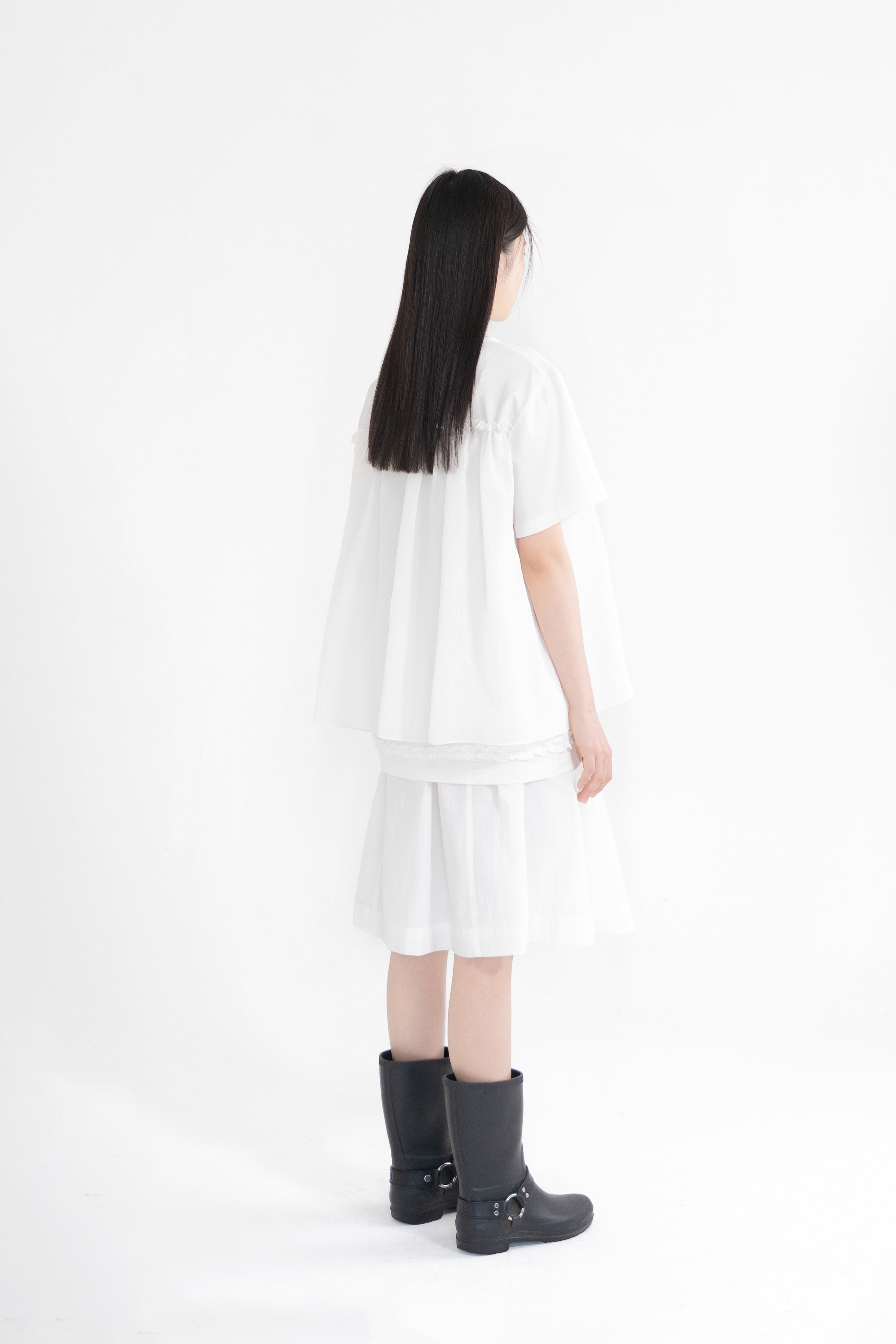 s/s organza layer t shirt