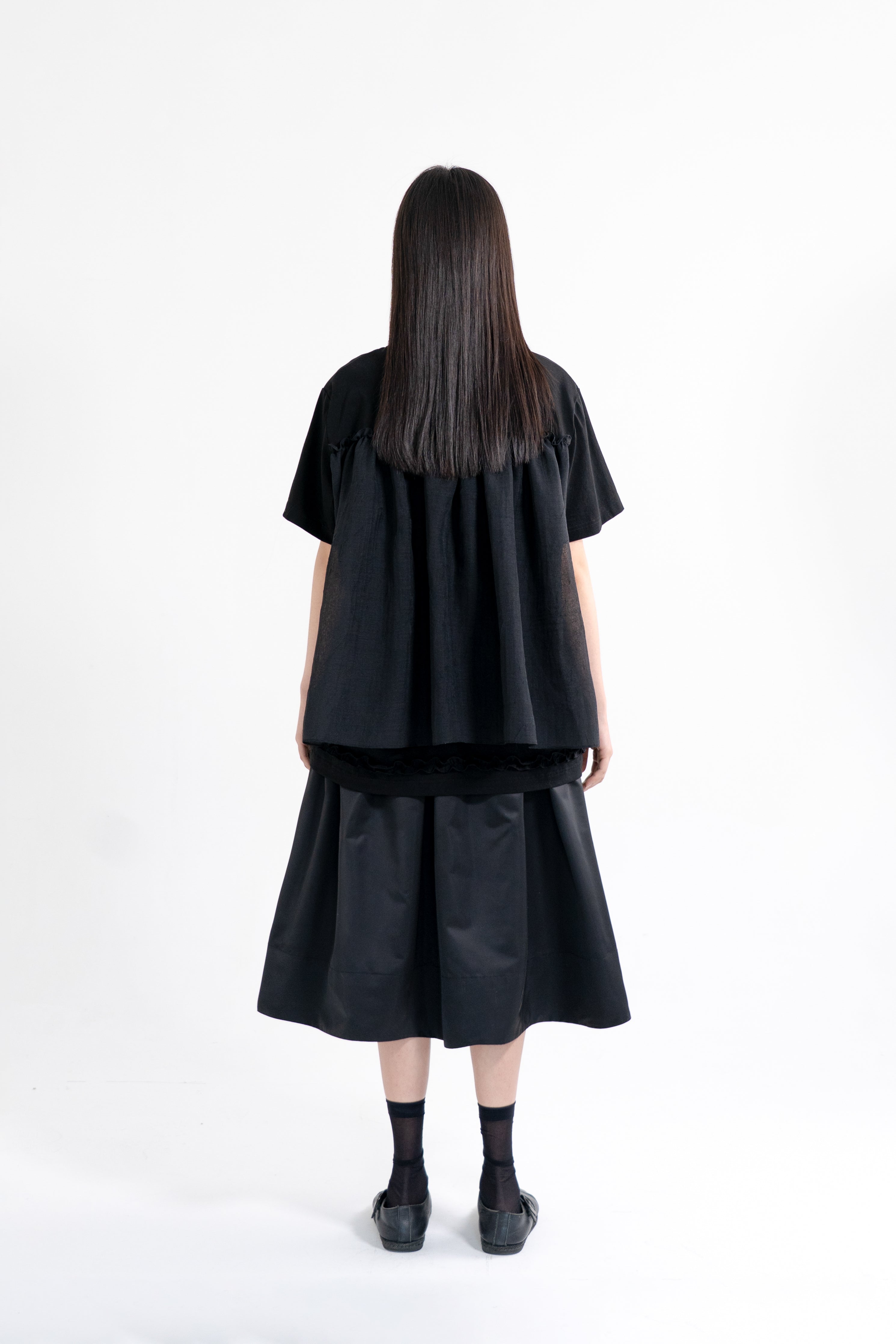 s/s organza layer t shirt