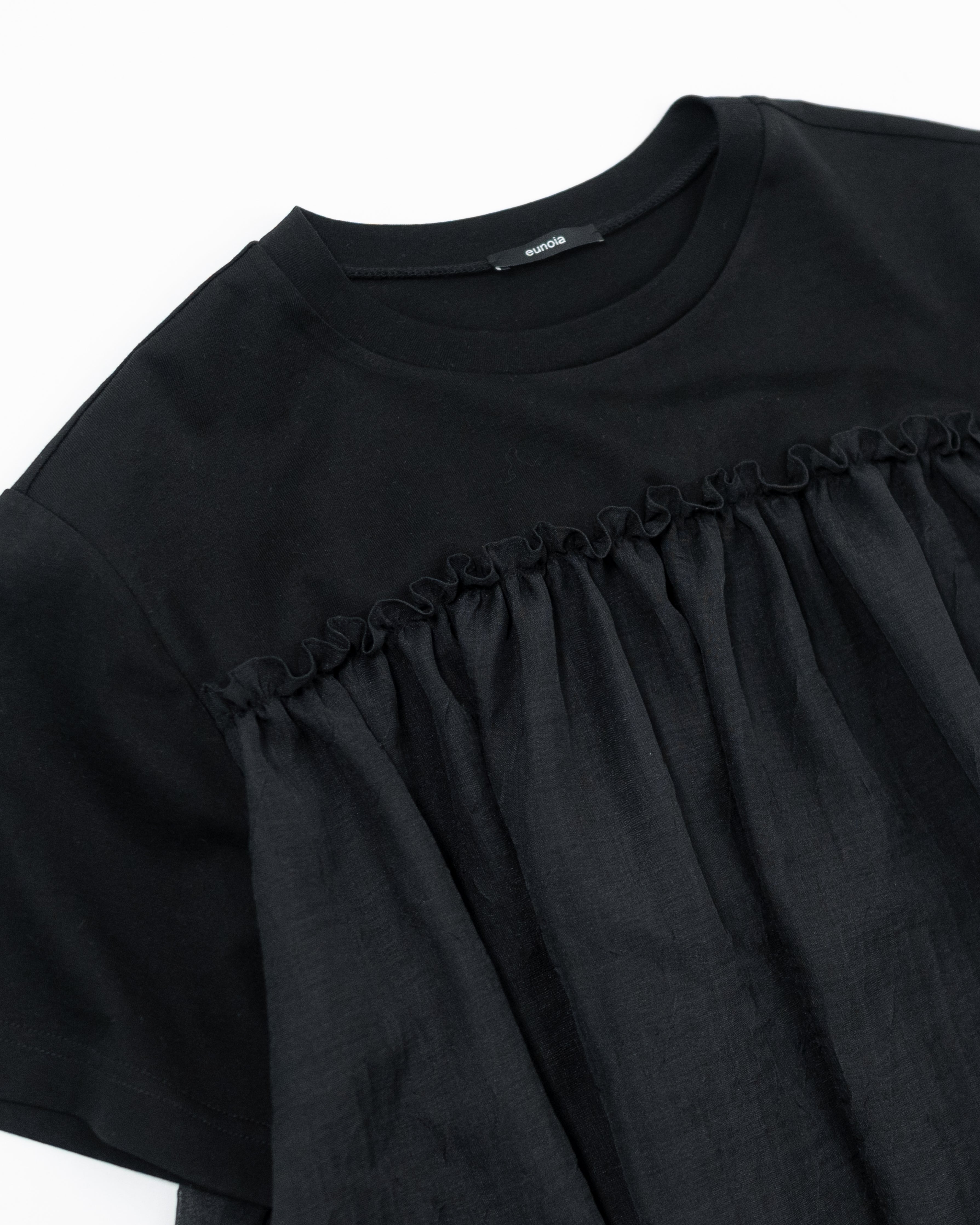 s/s organza layer t shirt