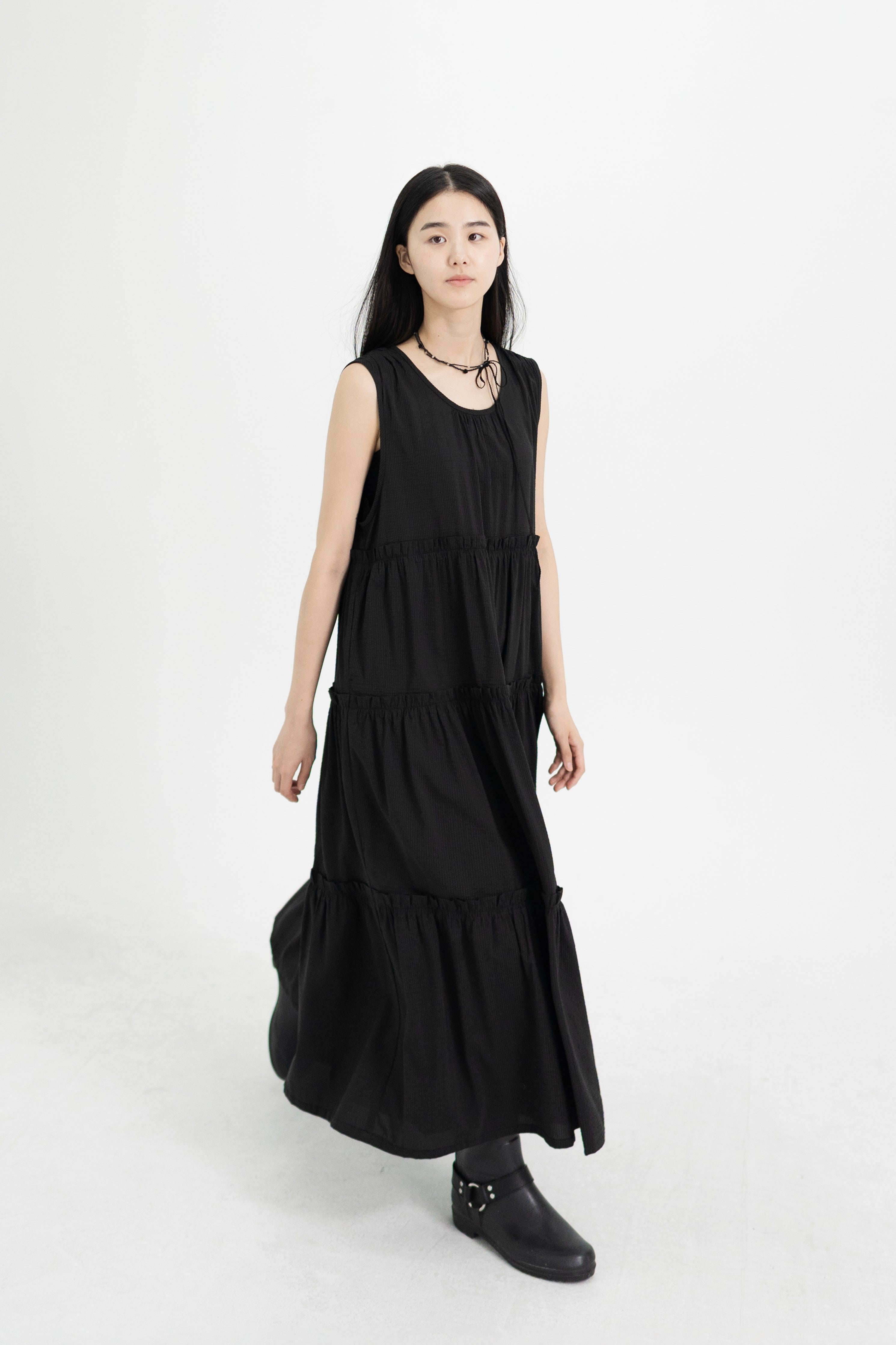seersucker frill dress