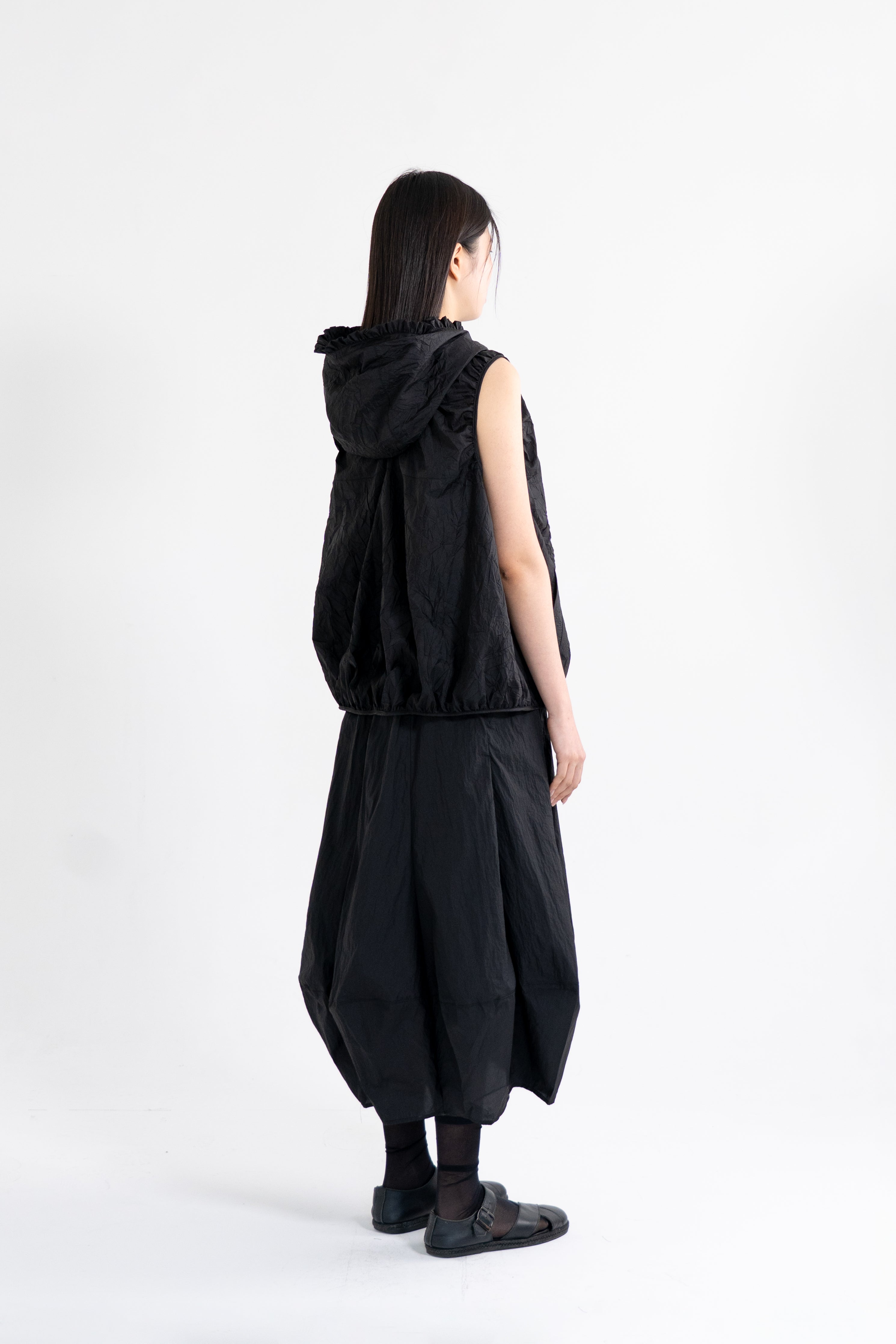 sheer hooded vest