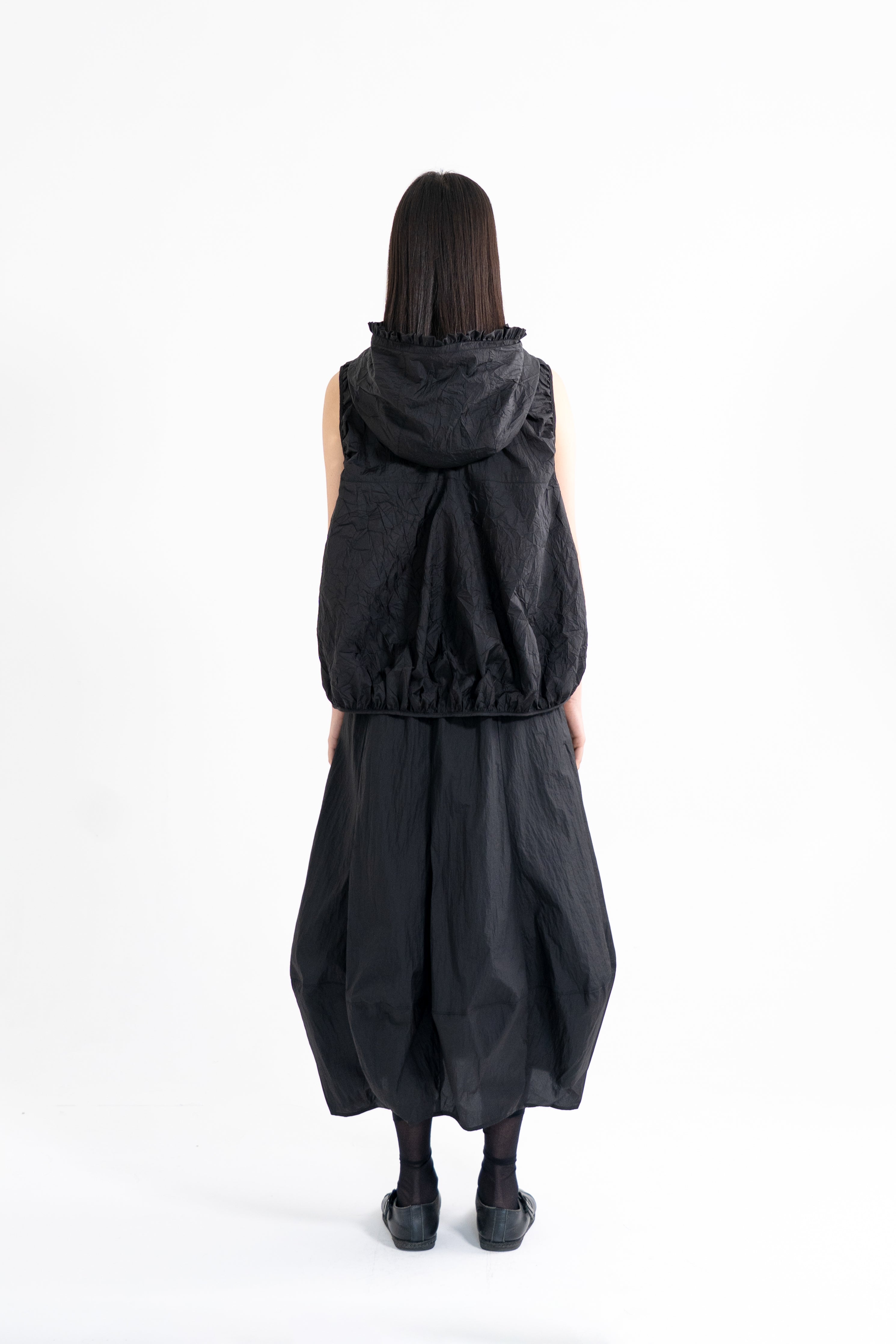 sheer hooded vest