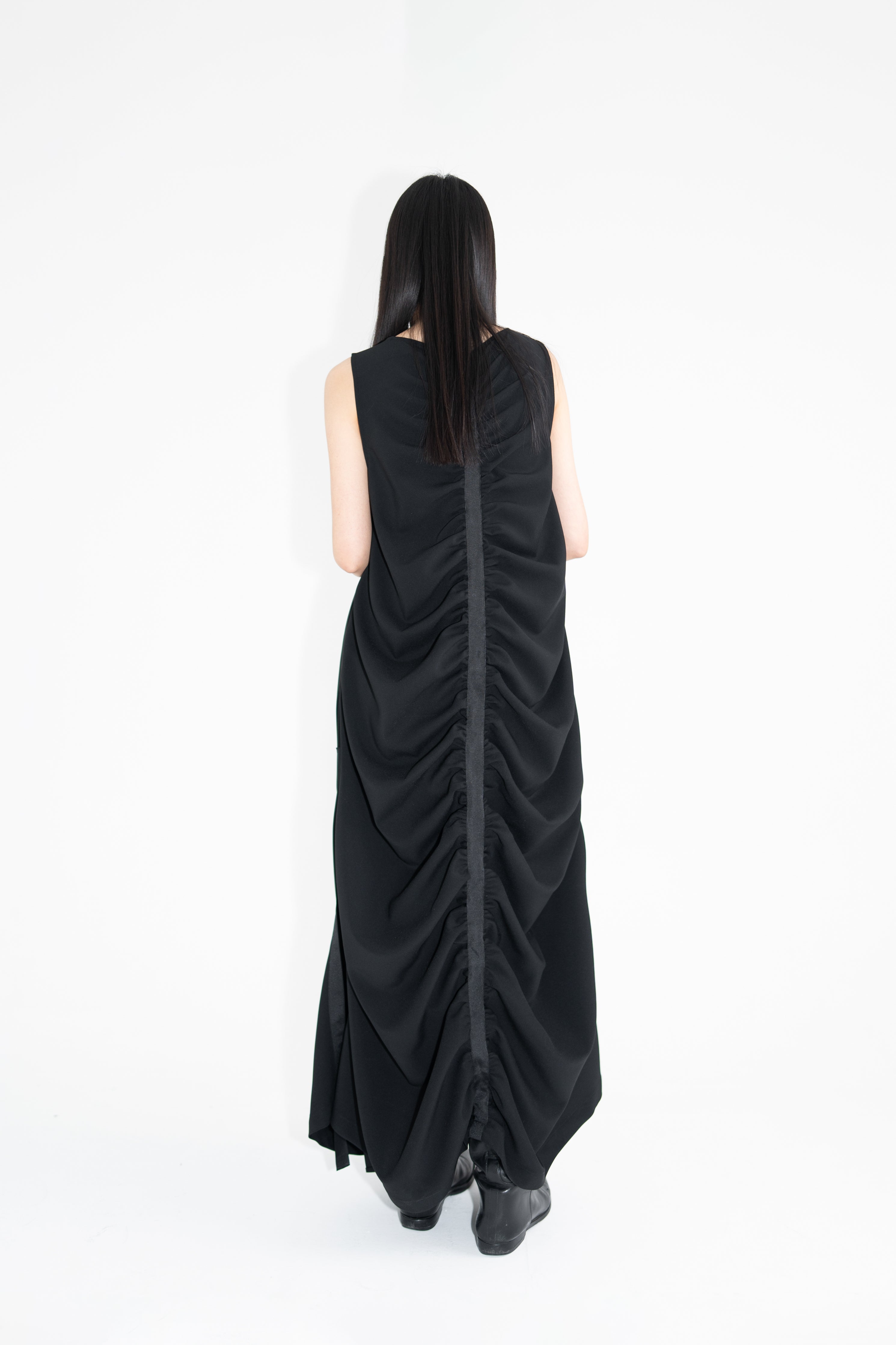 shirring long dress
