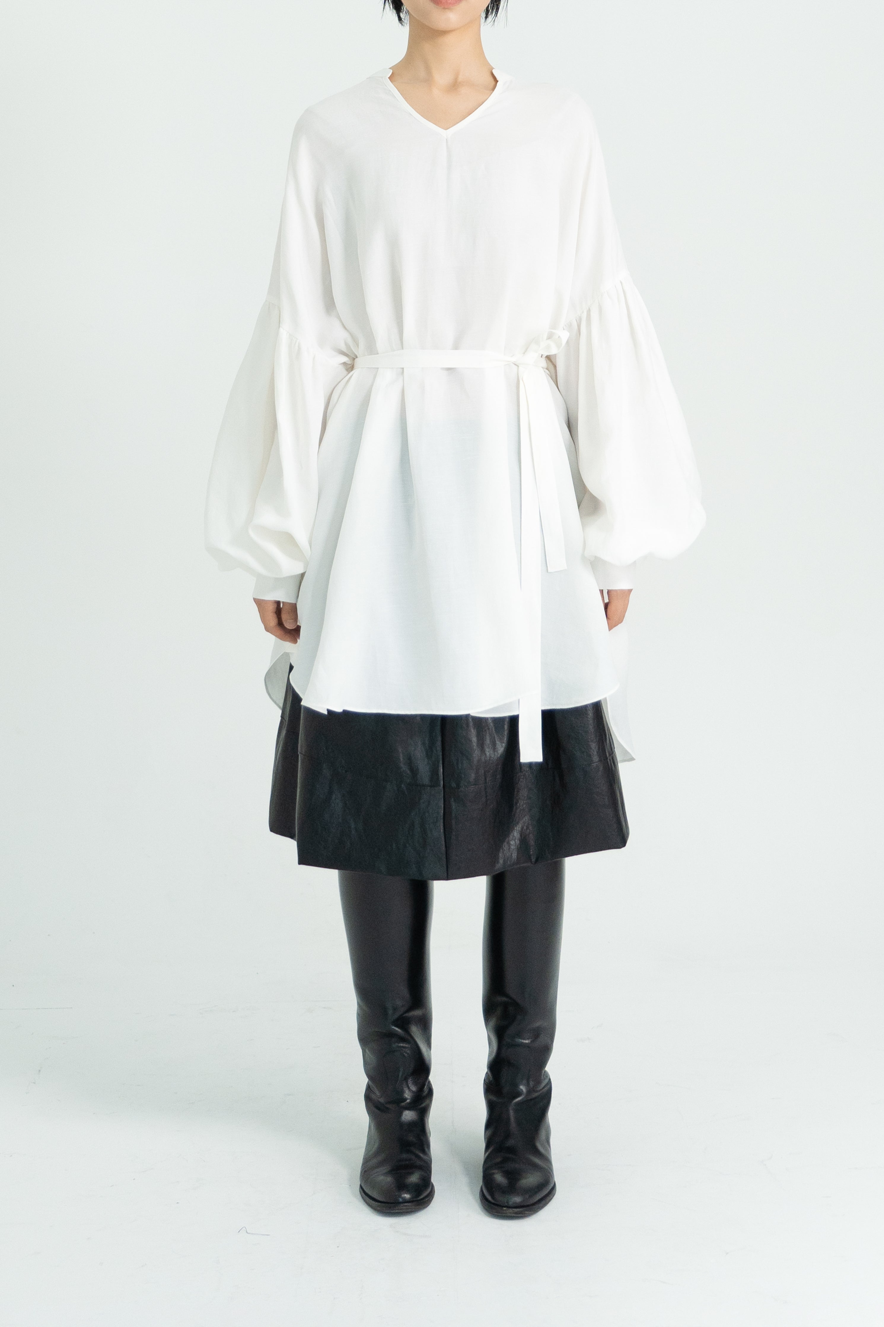shirring over blouse