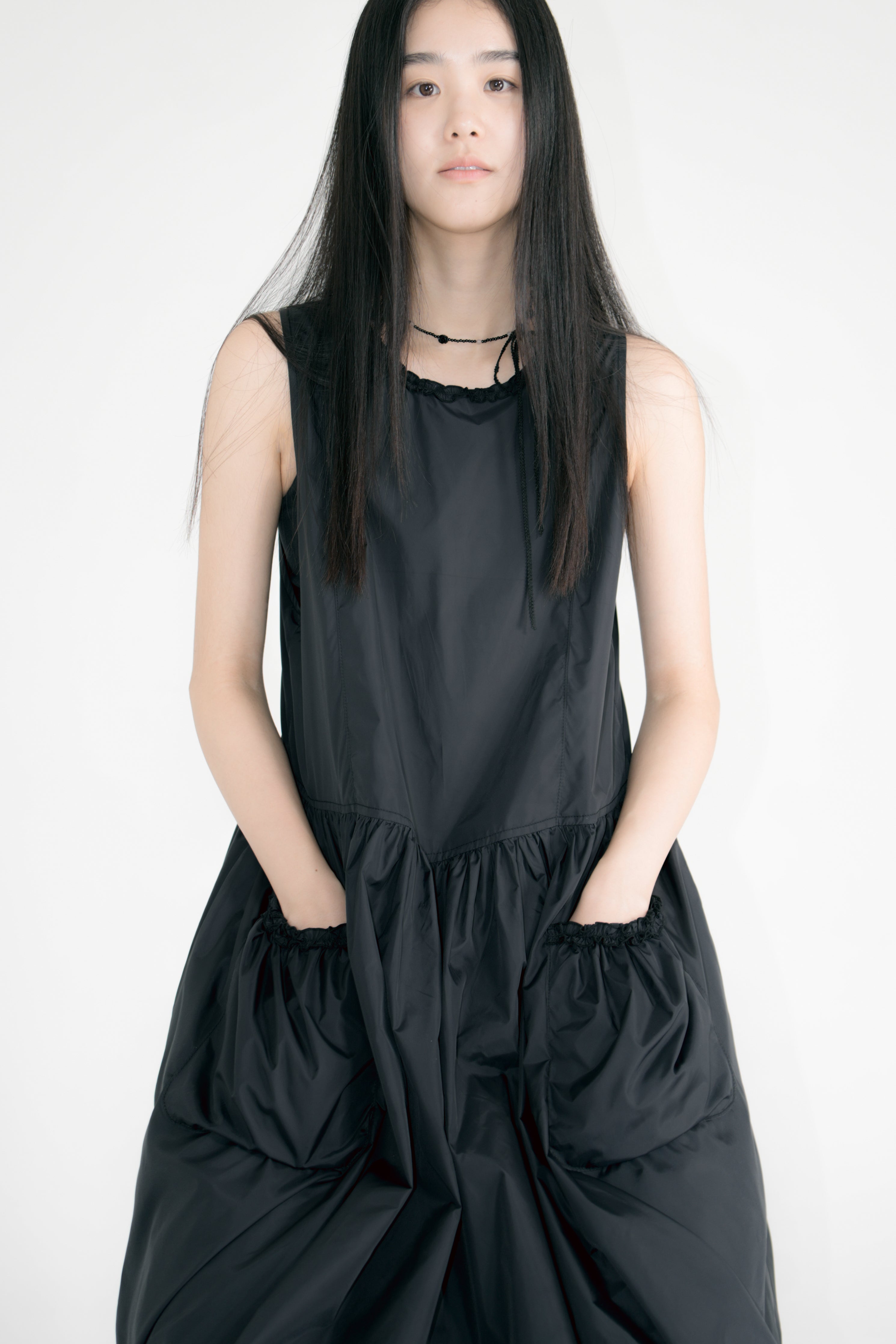 sleeveless moss dress
