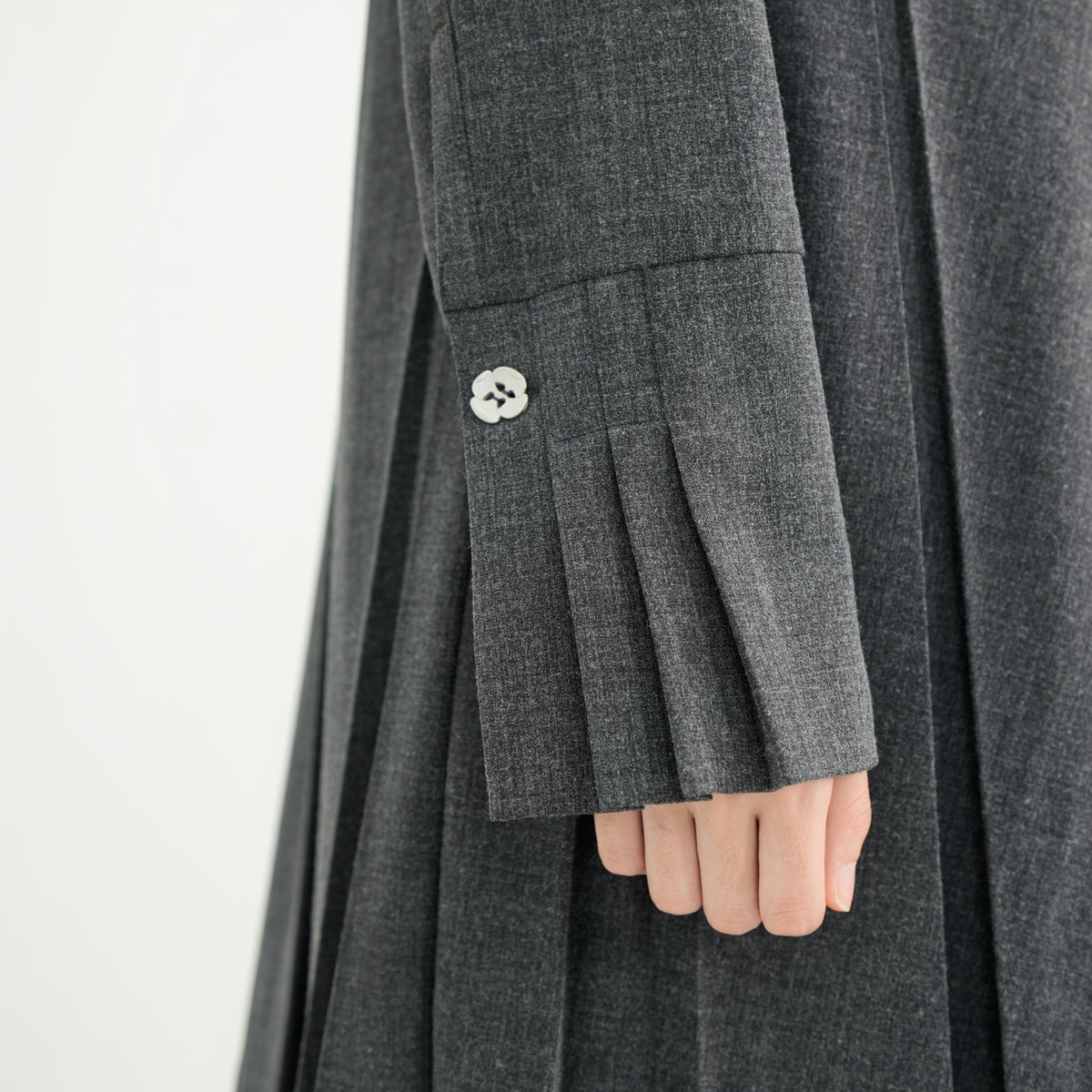 standard flower button dress