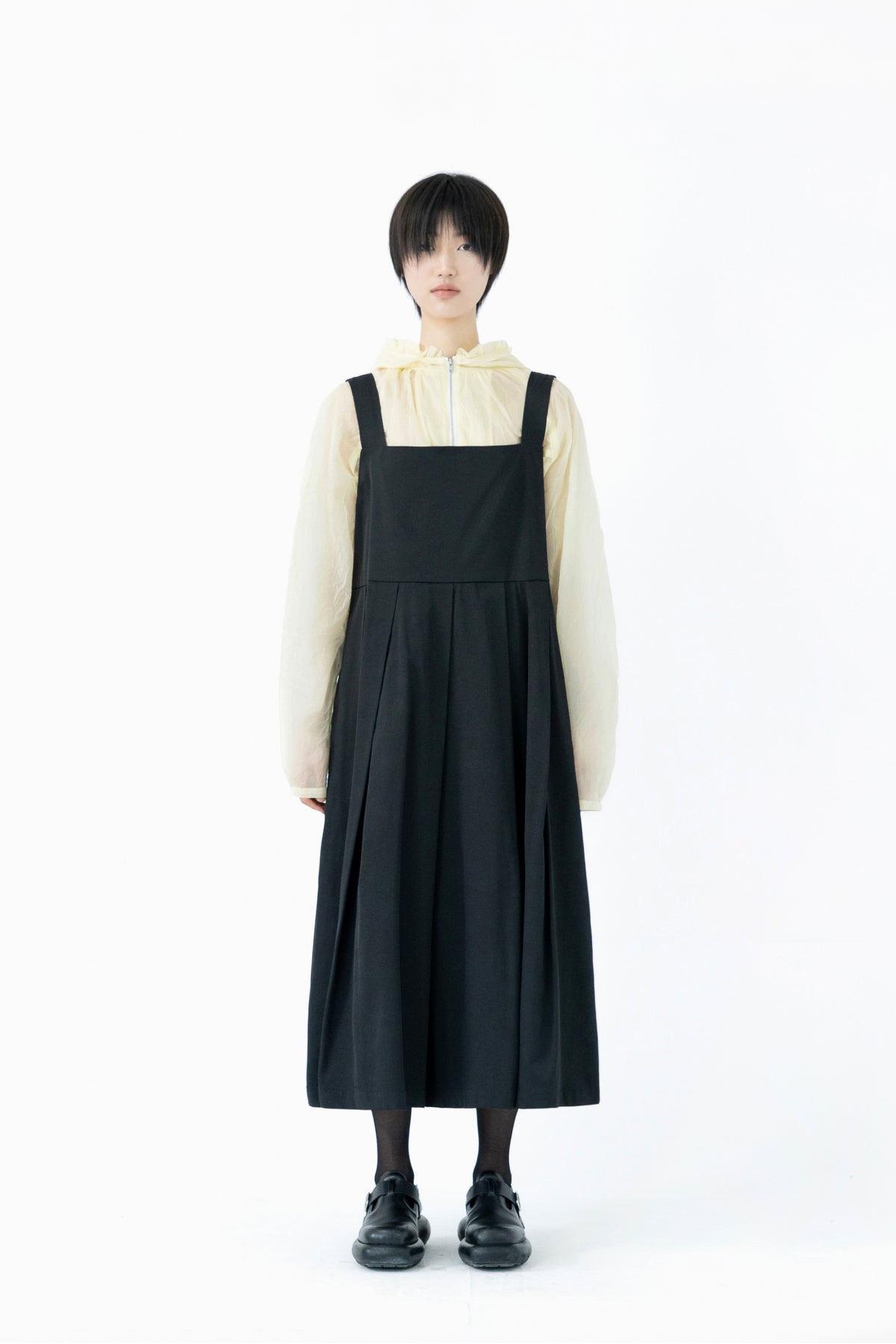 string tuck dress