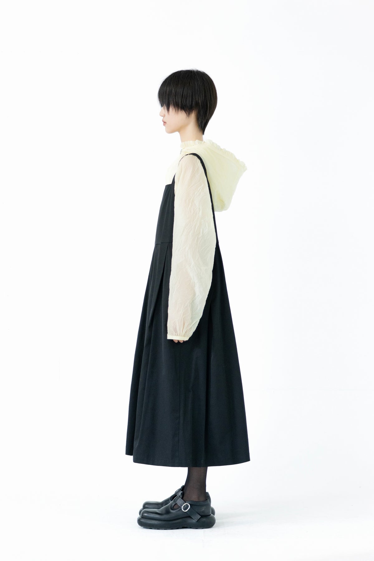 string tuck dress