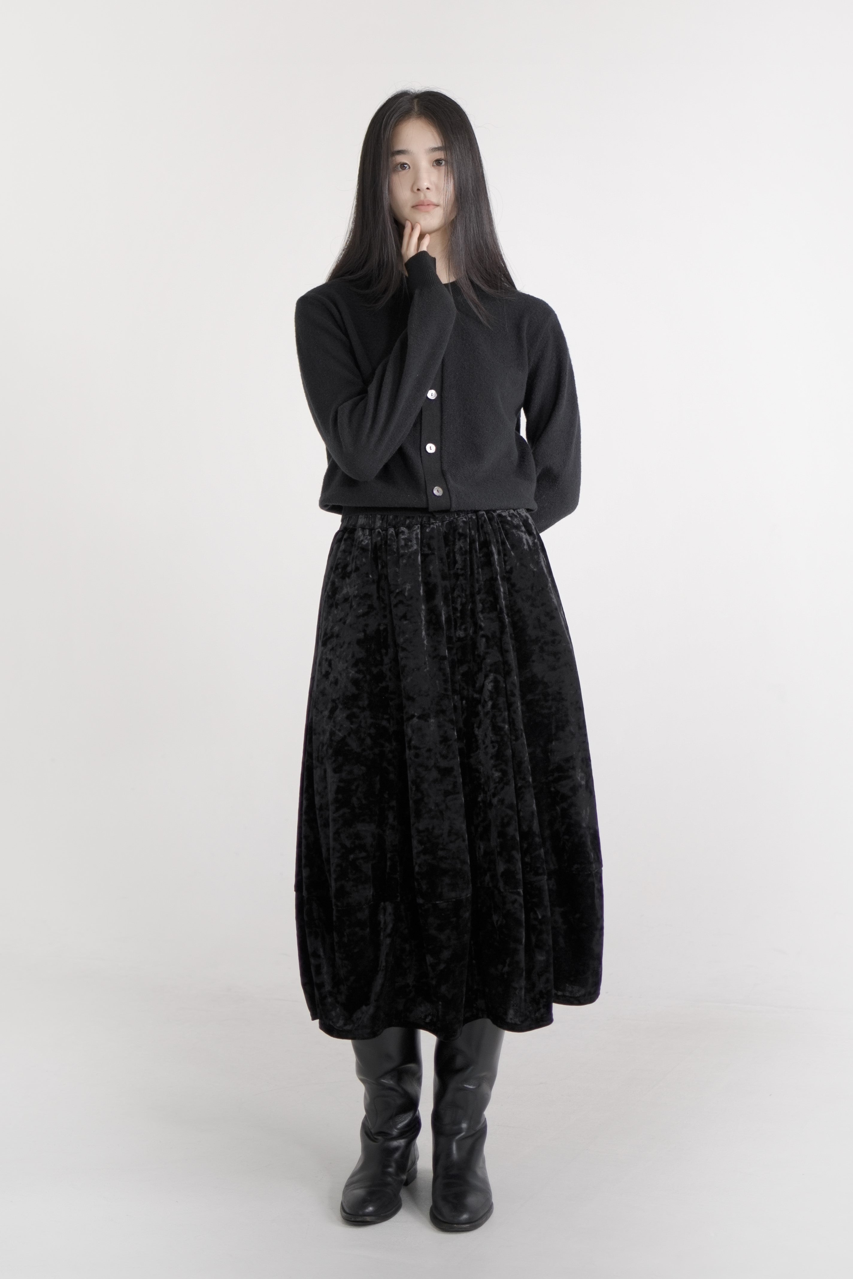 【STORE EXCLUSIVE】velvet leaf skirt