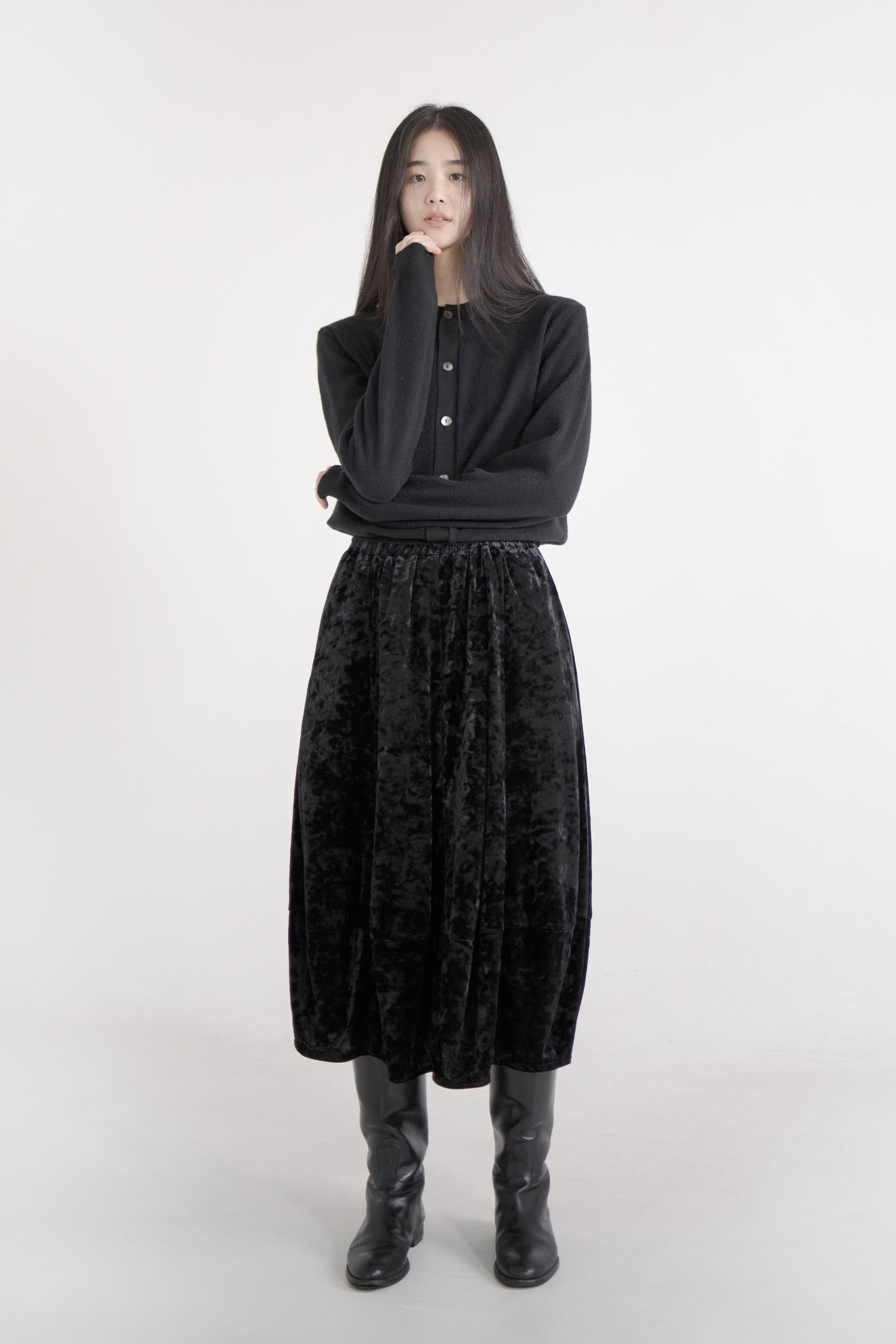 【STORE EXCLUSIVE】velvet leaf skirt
