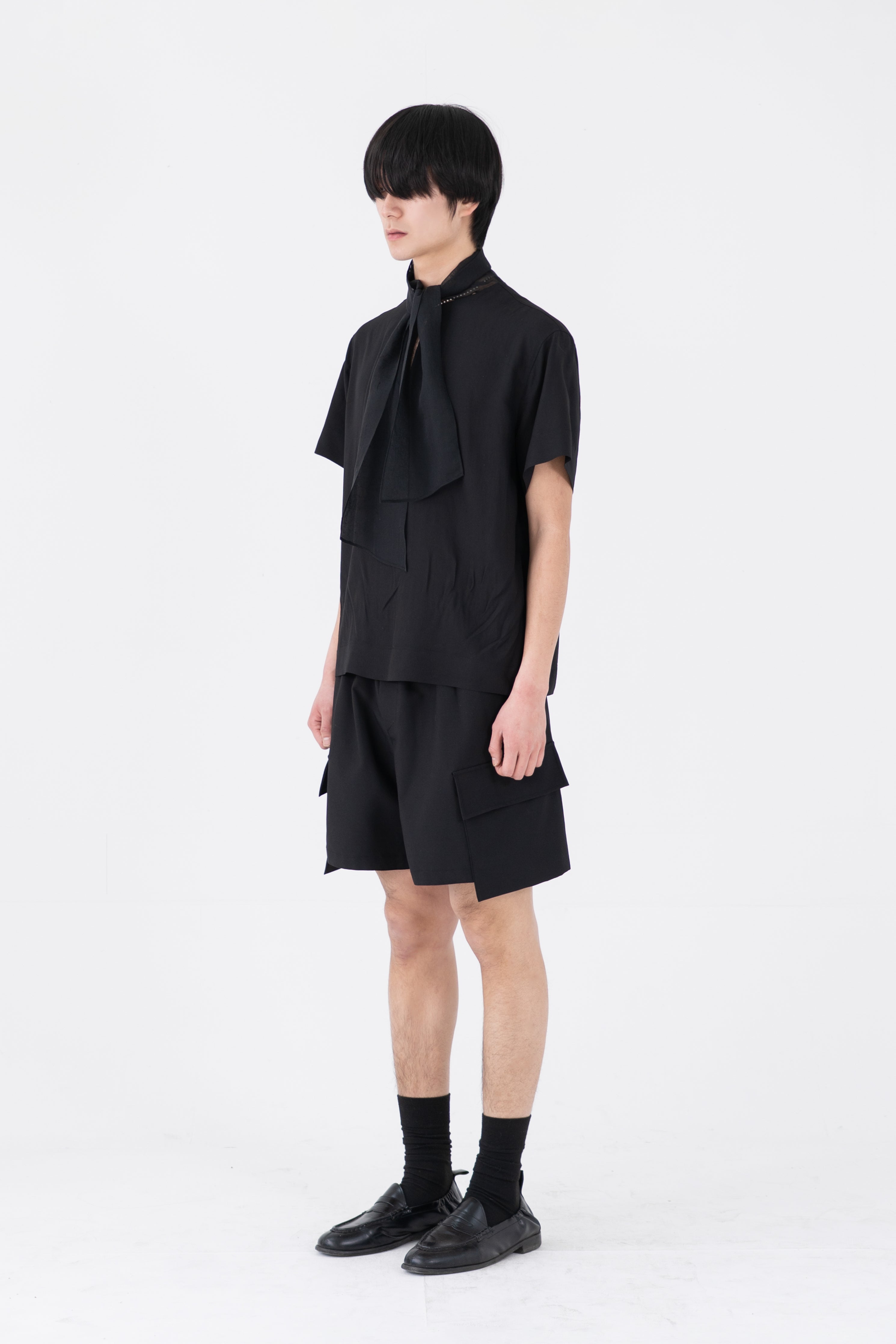 viscose half tie shirt