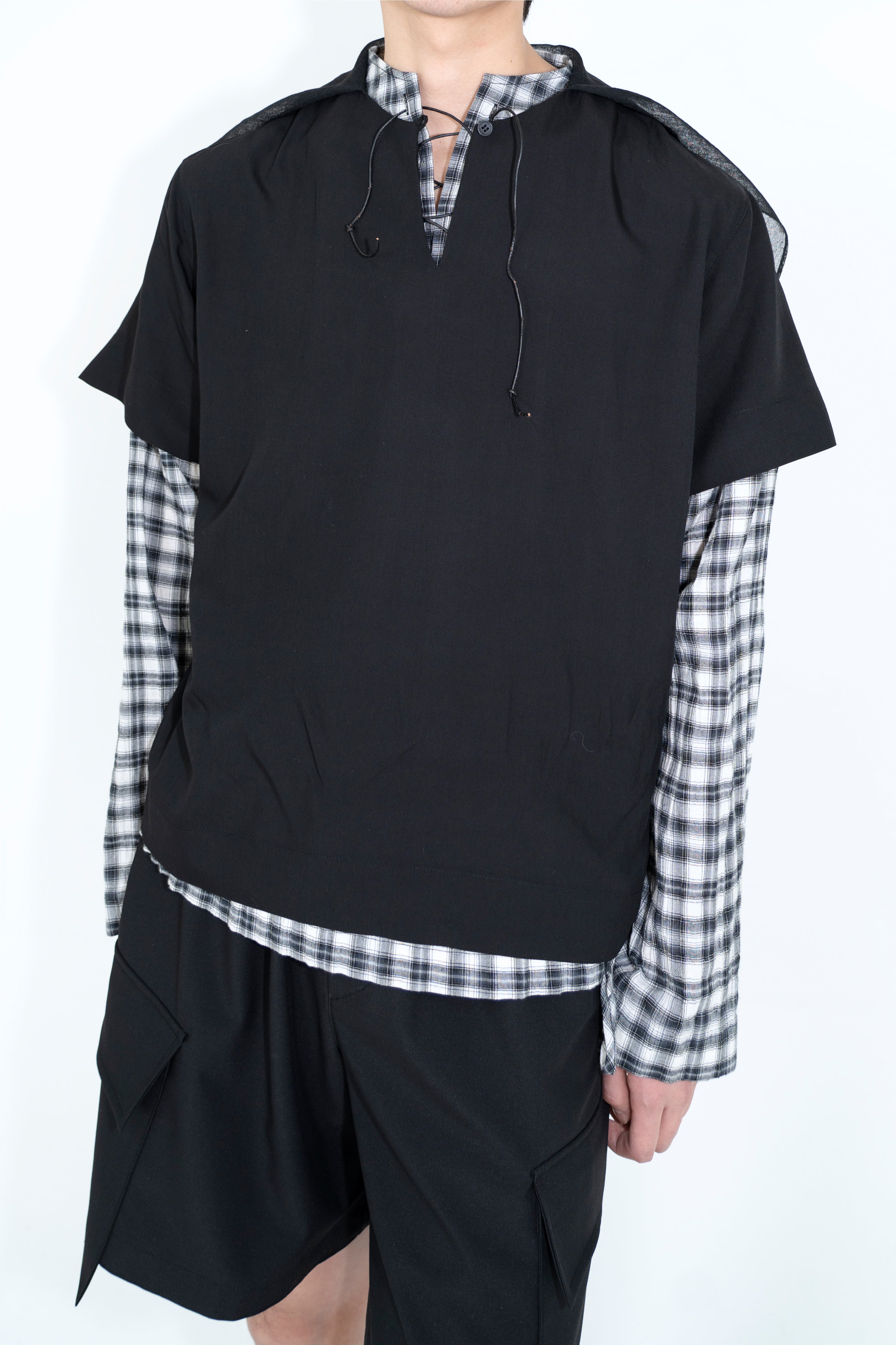 viscose half tie shirt