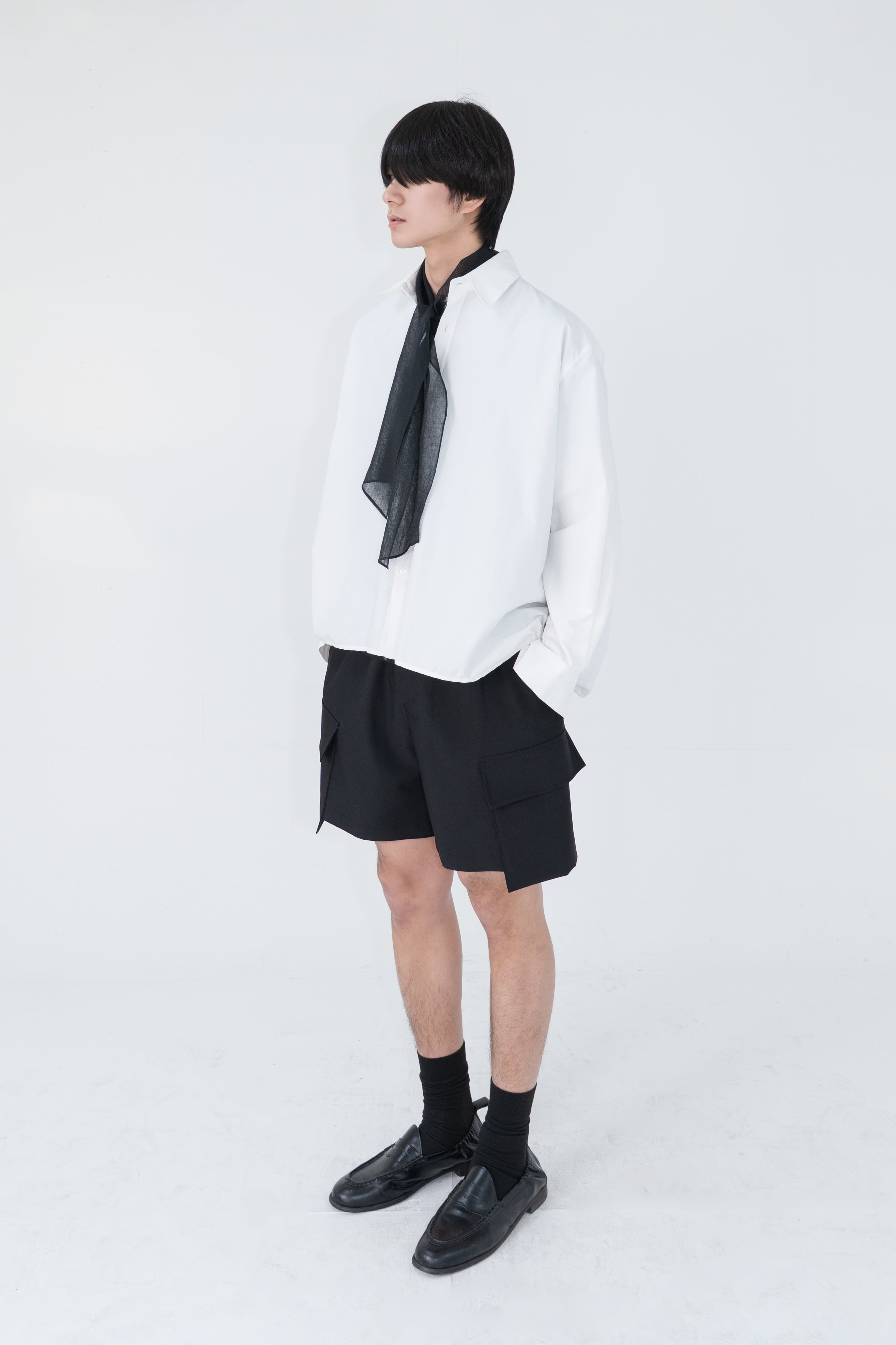 viscose half tie shirt