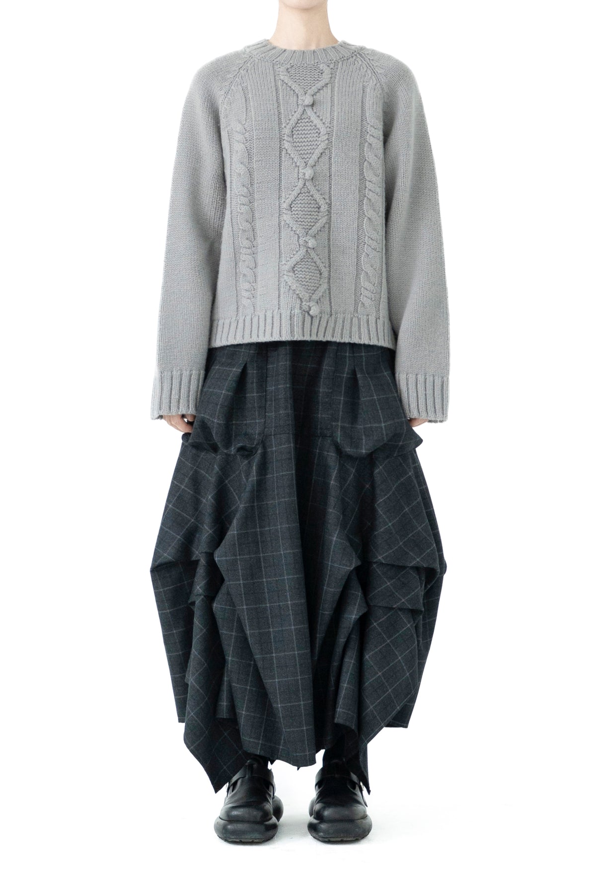 wool fleur pom knit