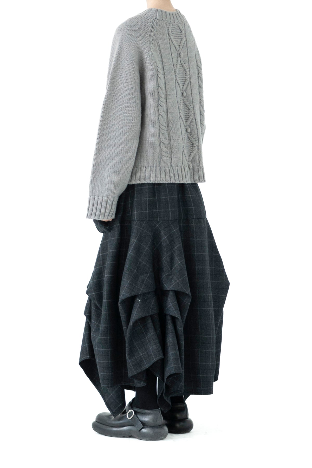 wool fleur pom knit