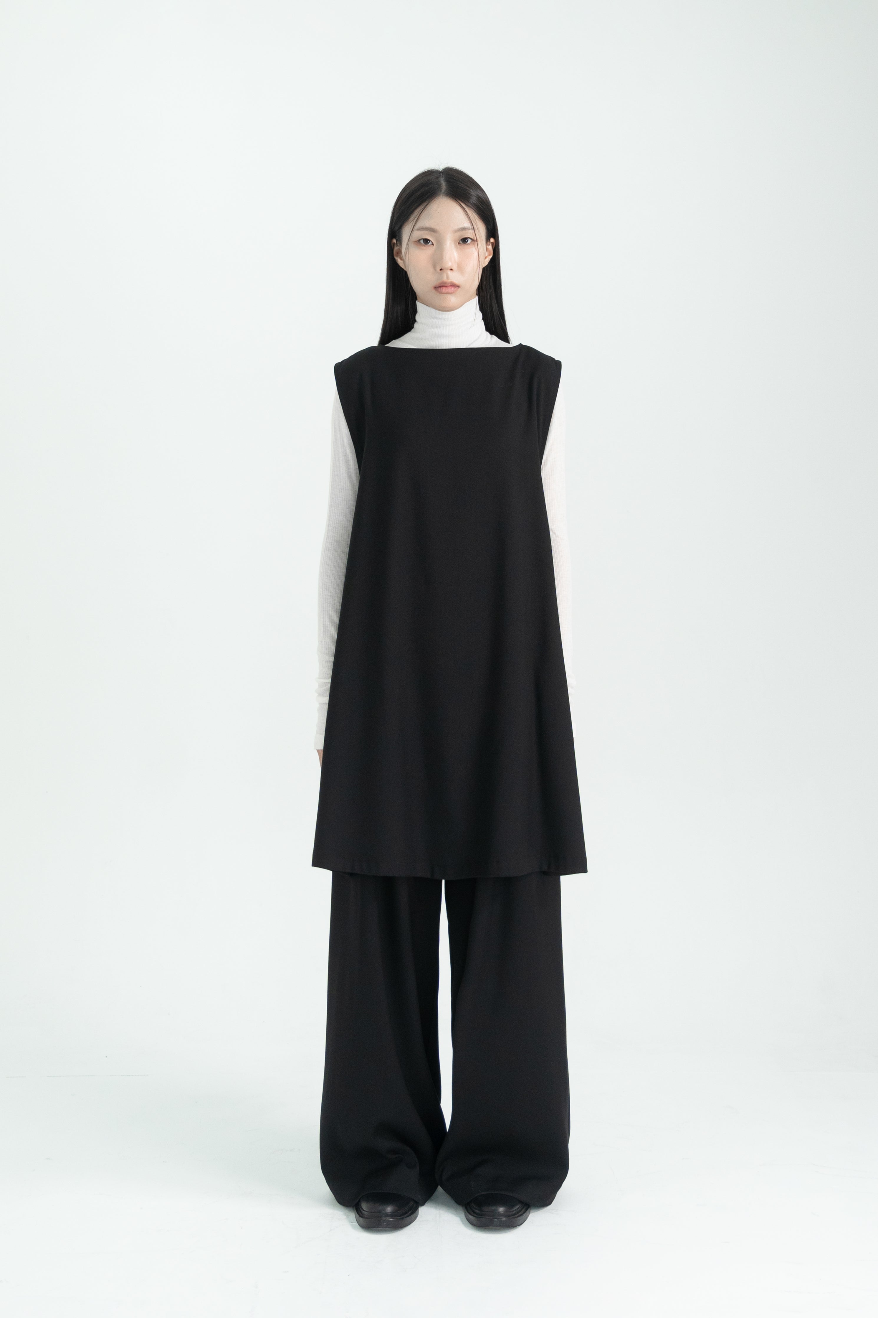 wool long vest